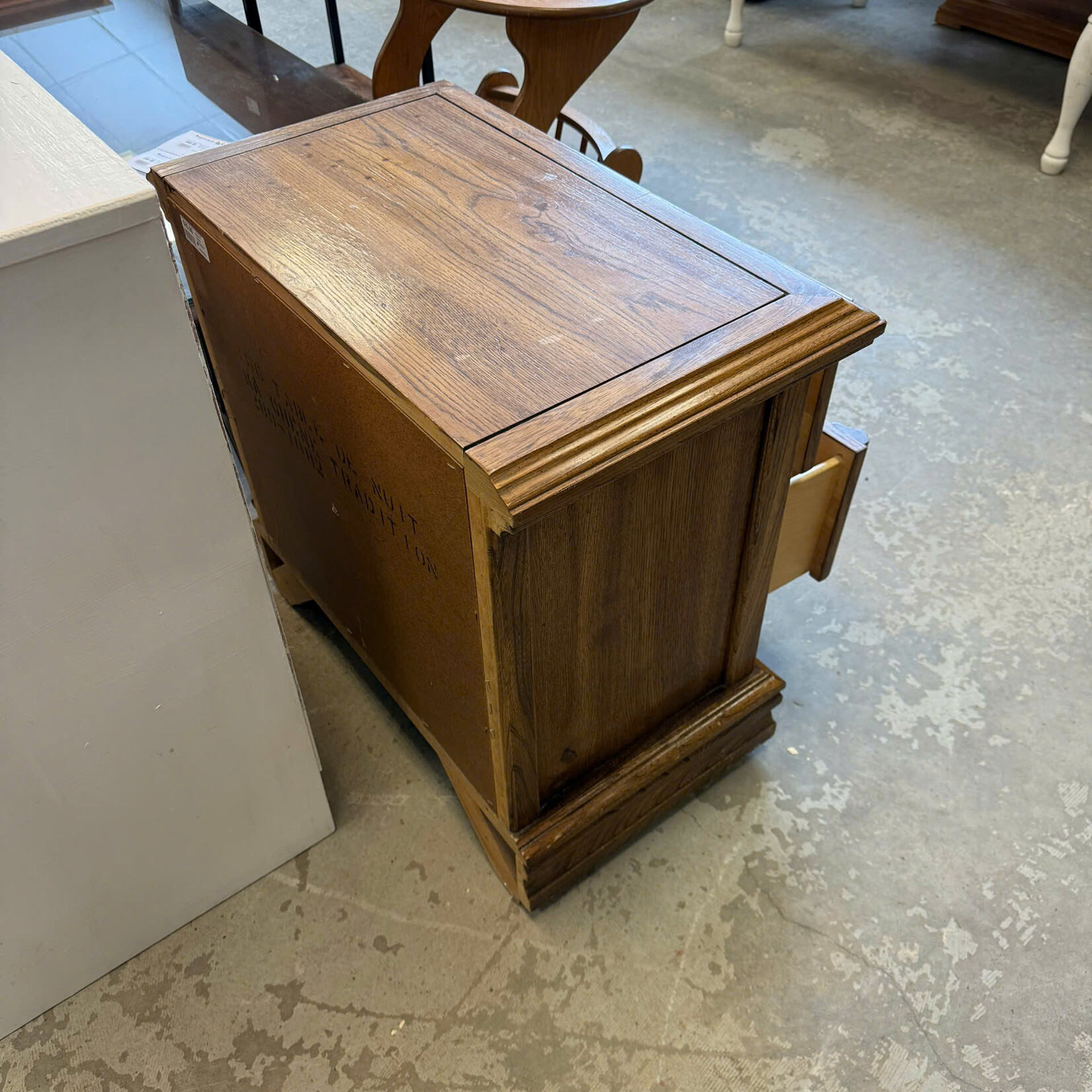 Brown 2 Drawer Nightstand