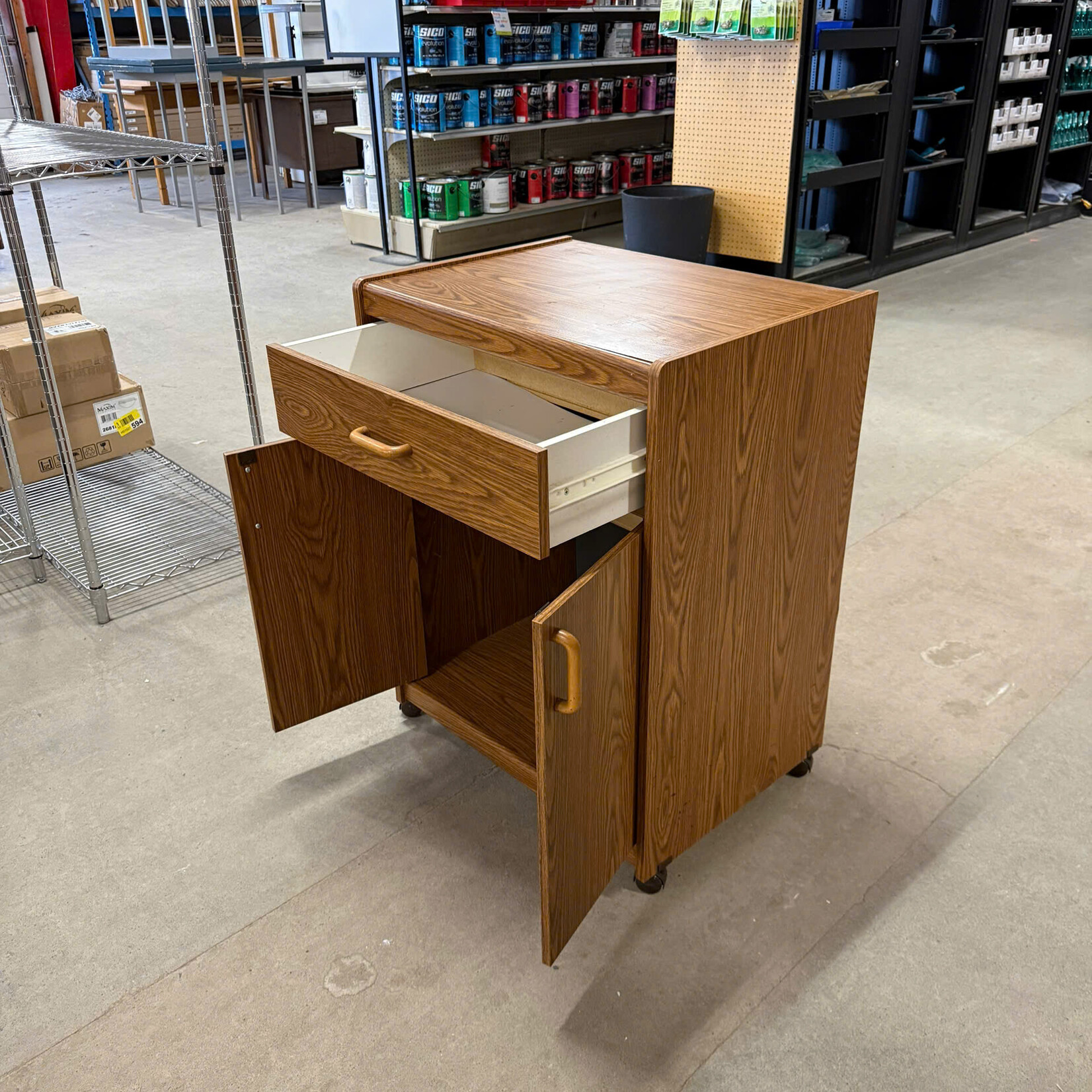 1 Drawer 2 Door Microwave Cabinet