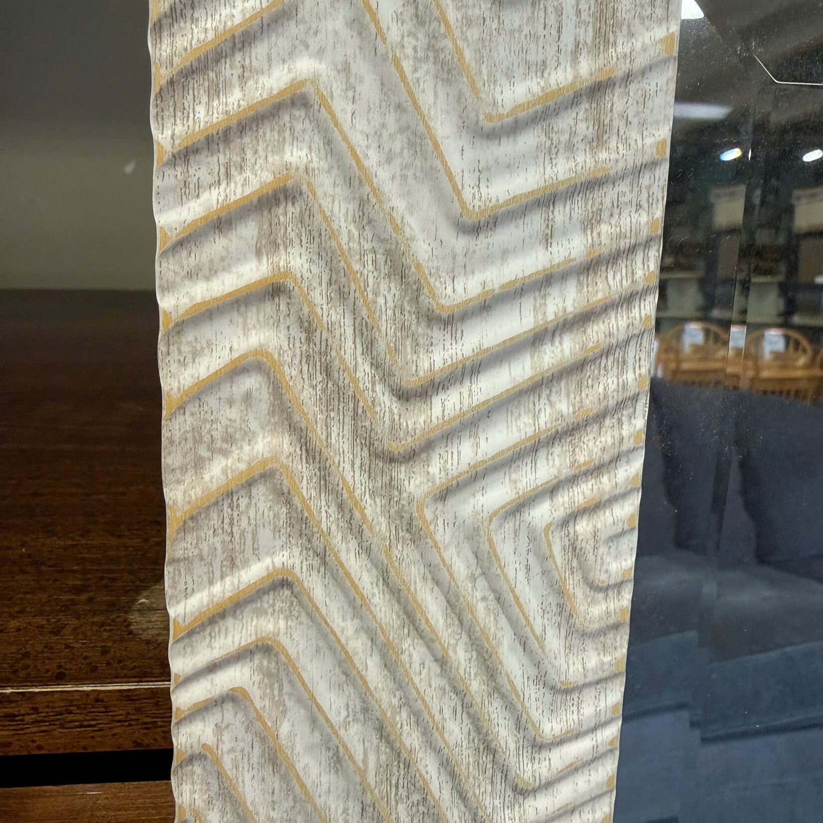 White Wooden Frame Mirror