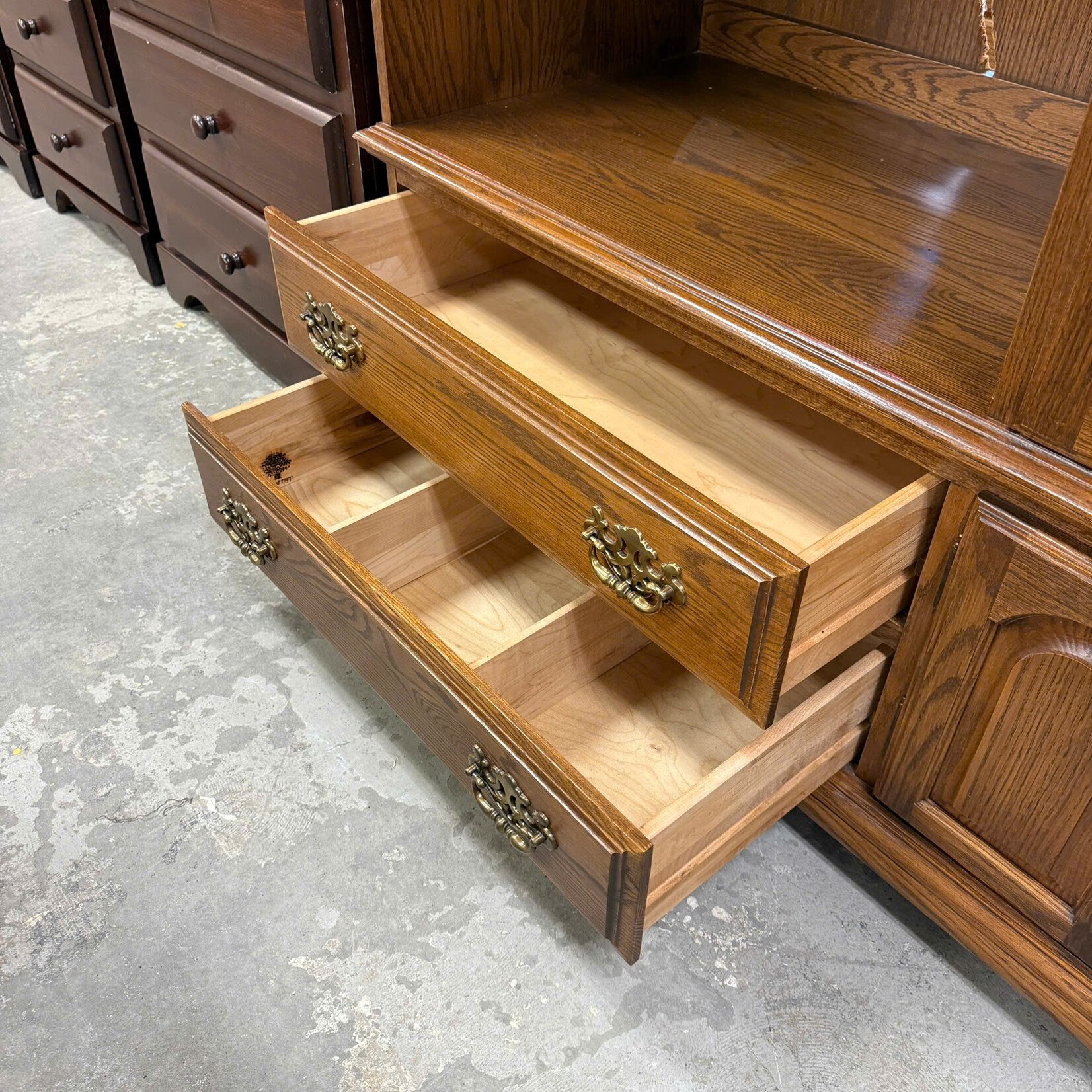 2 Piece Glass Door Cabinet