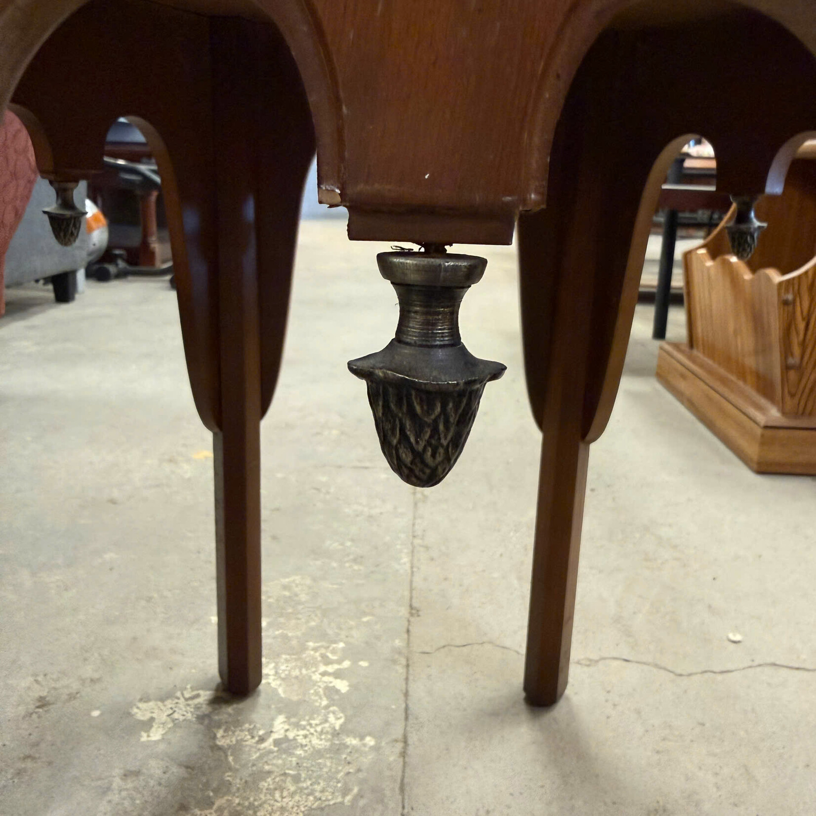 Glass Top Hexagon End Table