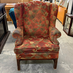Orange Wing Back Chair