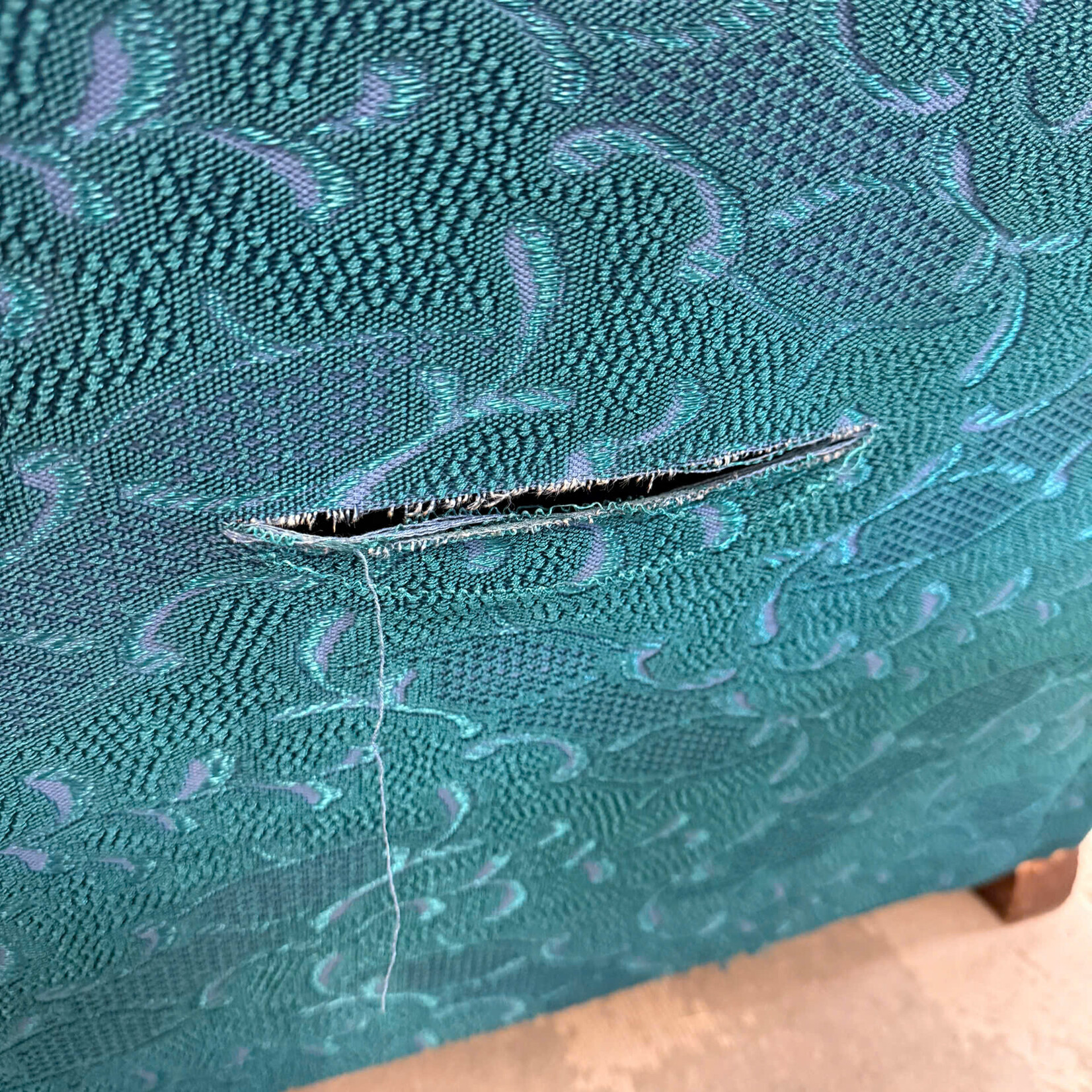 Green Chair-Wooden Brown Leg