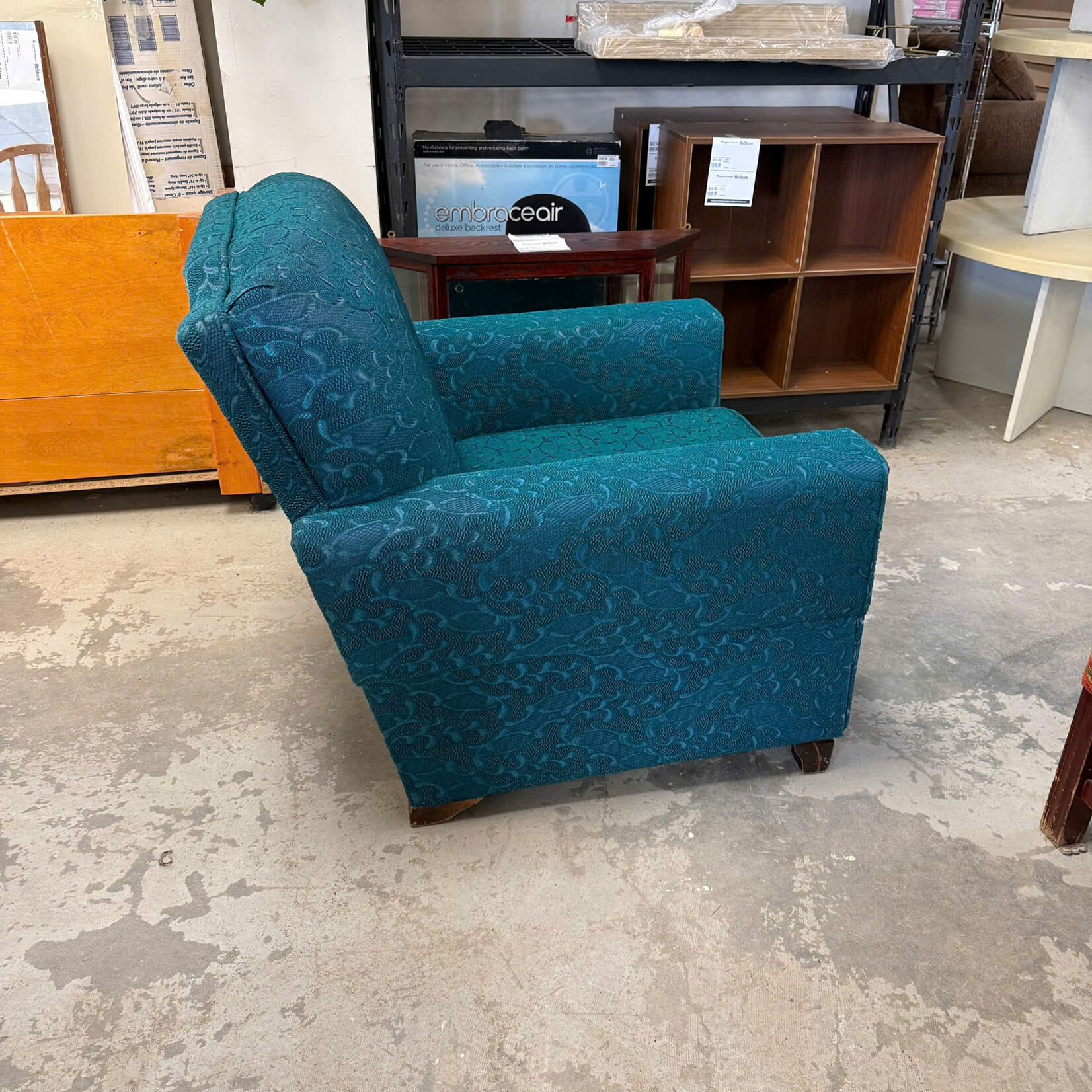 Green Chair-Wooden Brown Leg