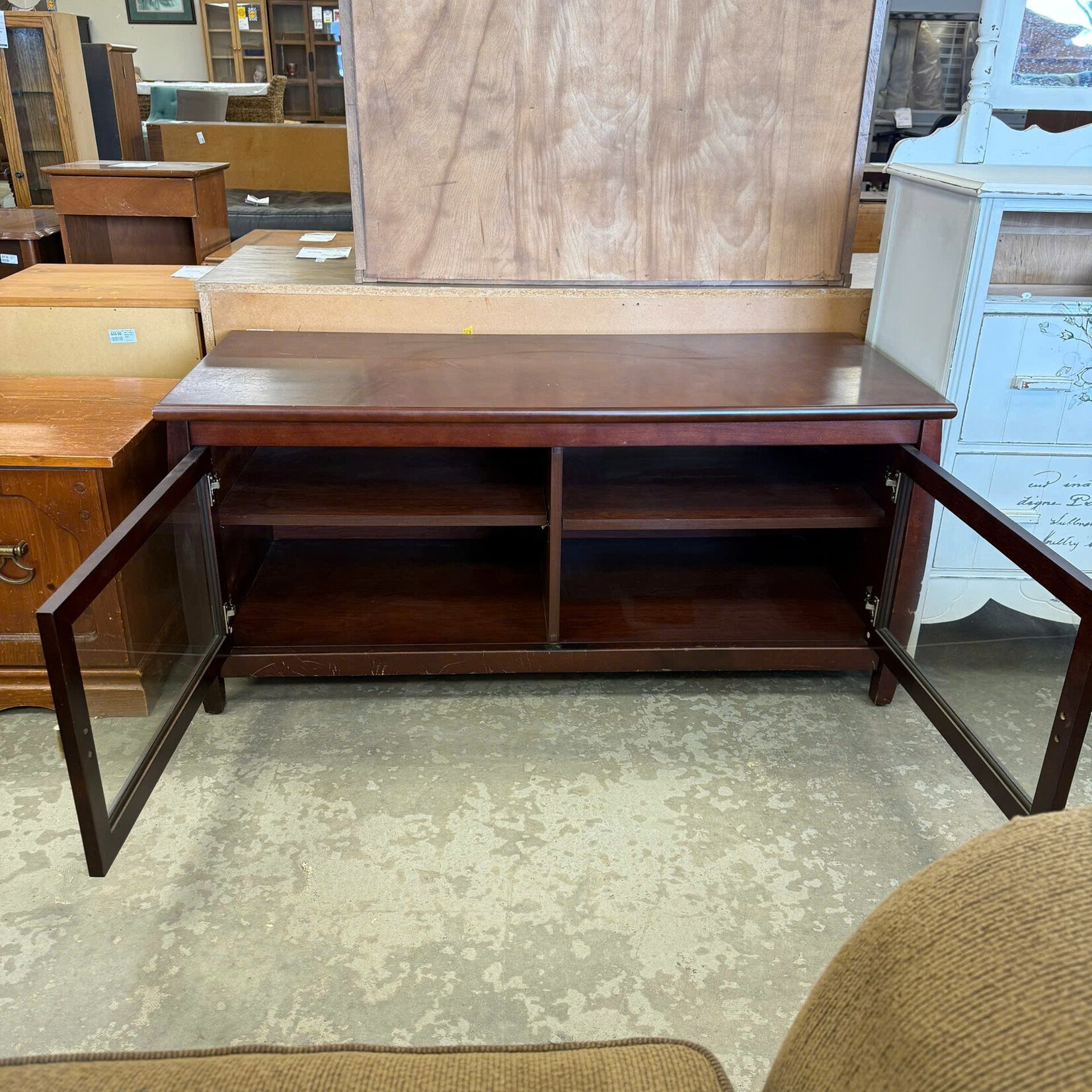 2 Glass Door TV Stand