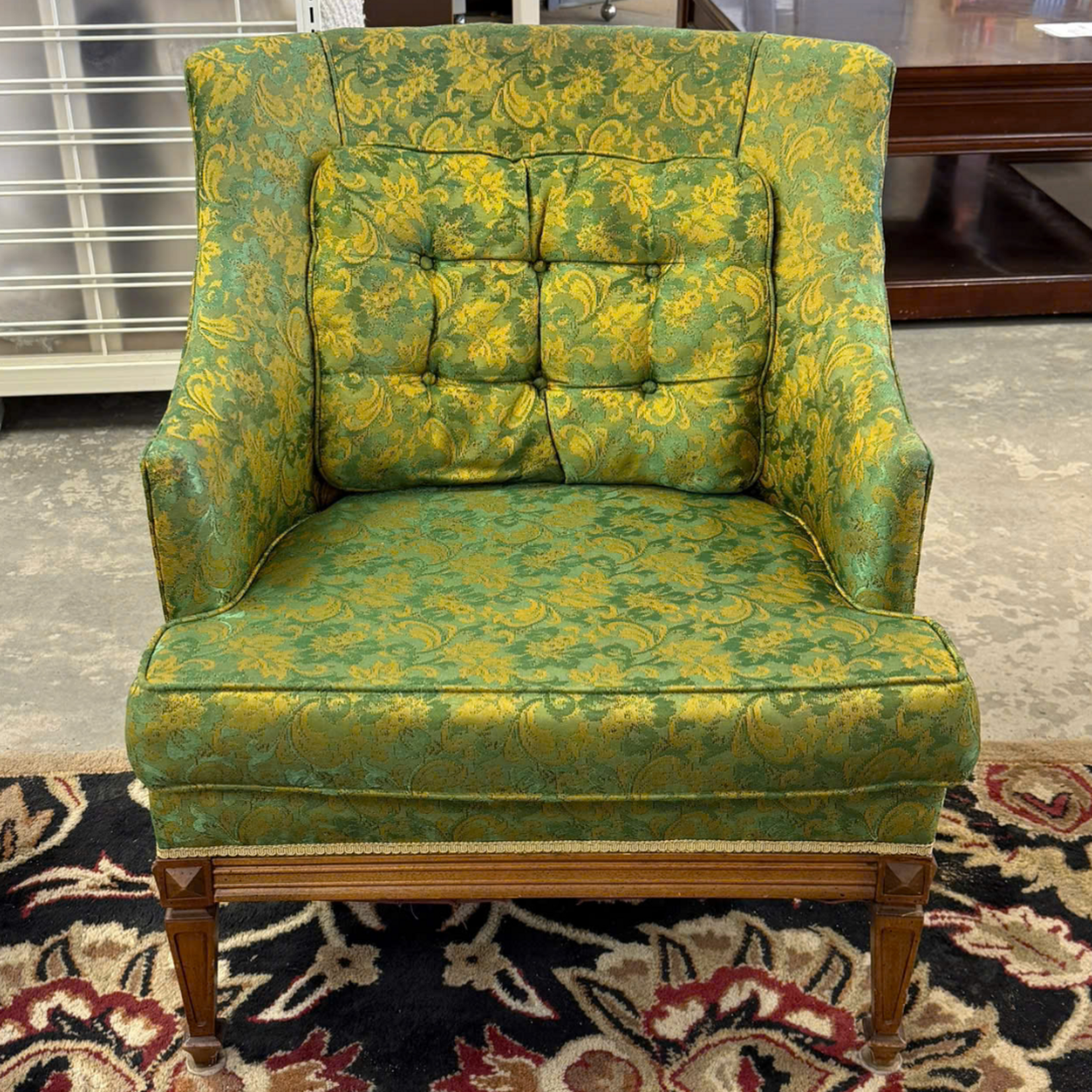 Green Wingback Chair