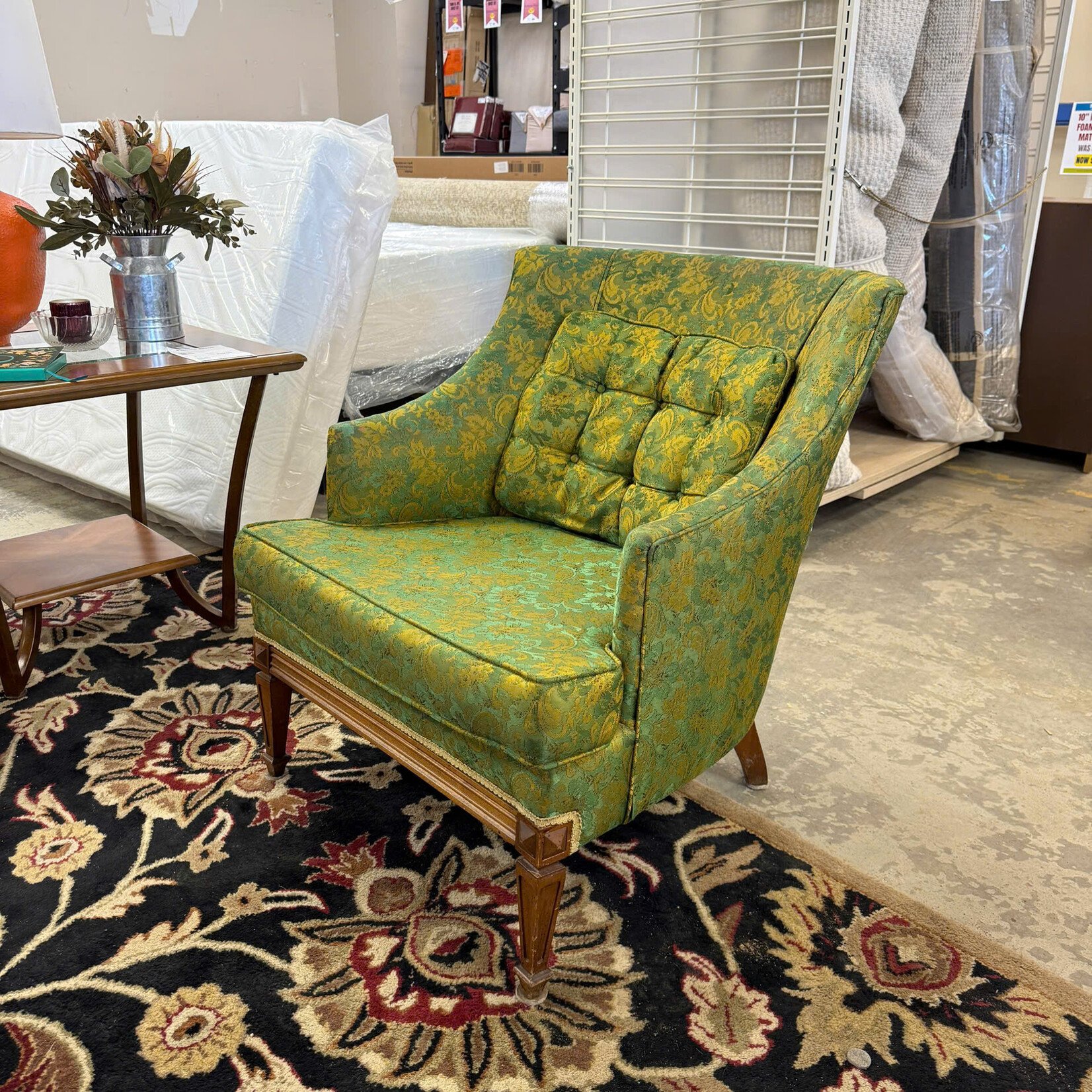 Green Wingback Chair