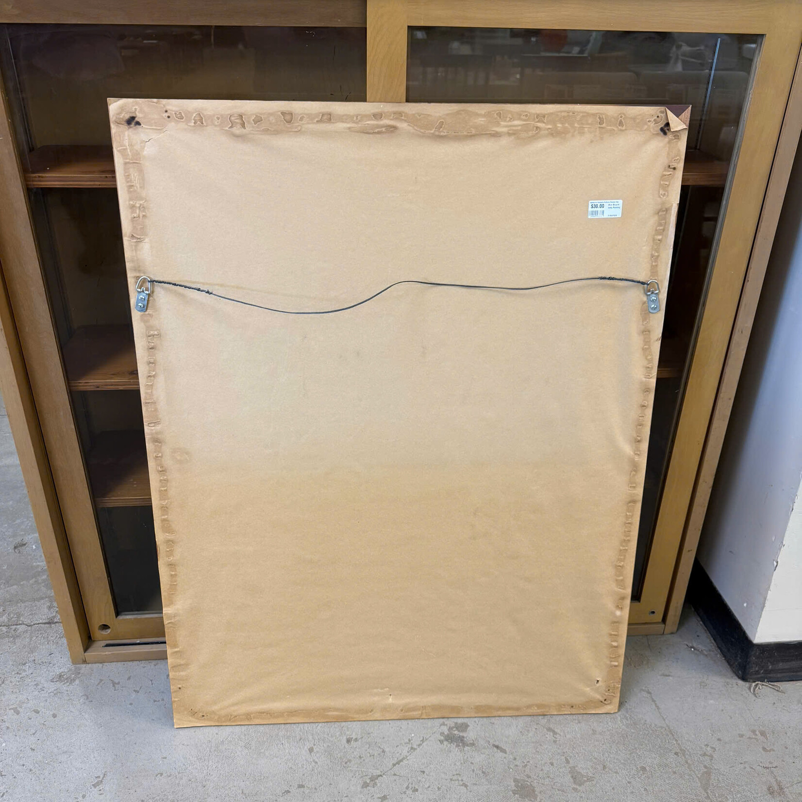 Blue Bicycle Lady Painting