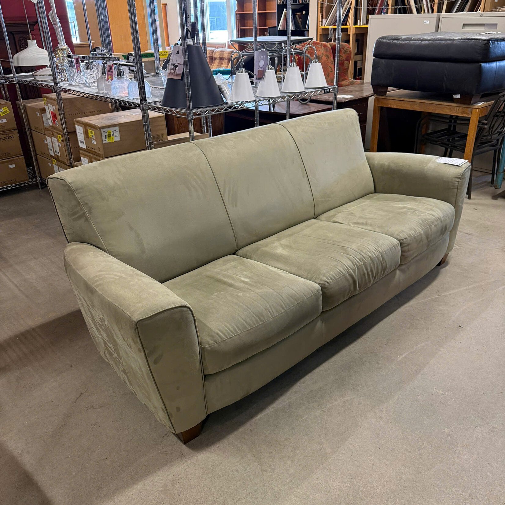 Light Olive Green 3 Seater