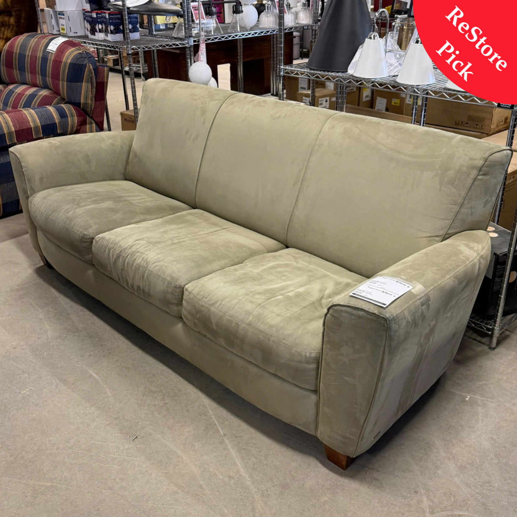 Light Olive Green 3 Seater
