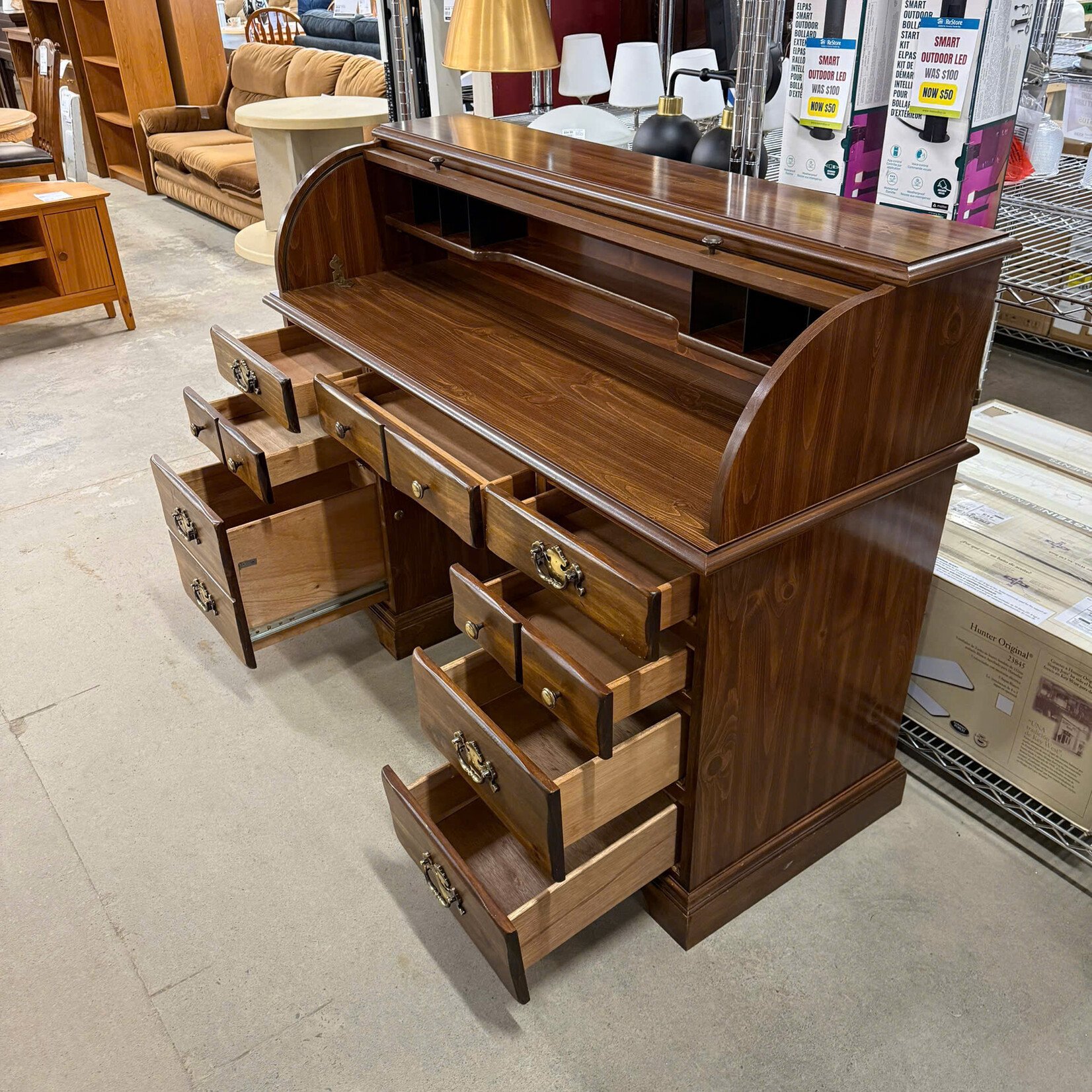 Roll Top Desk With Key