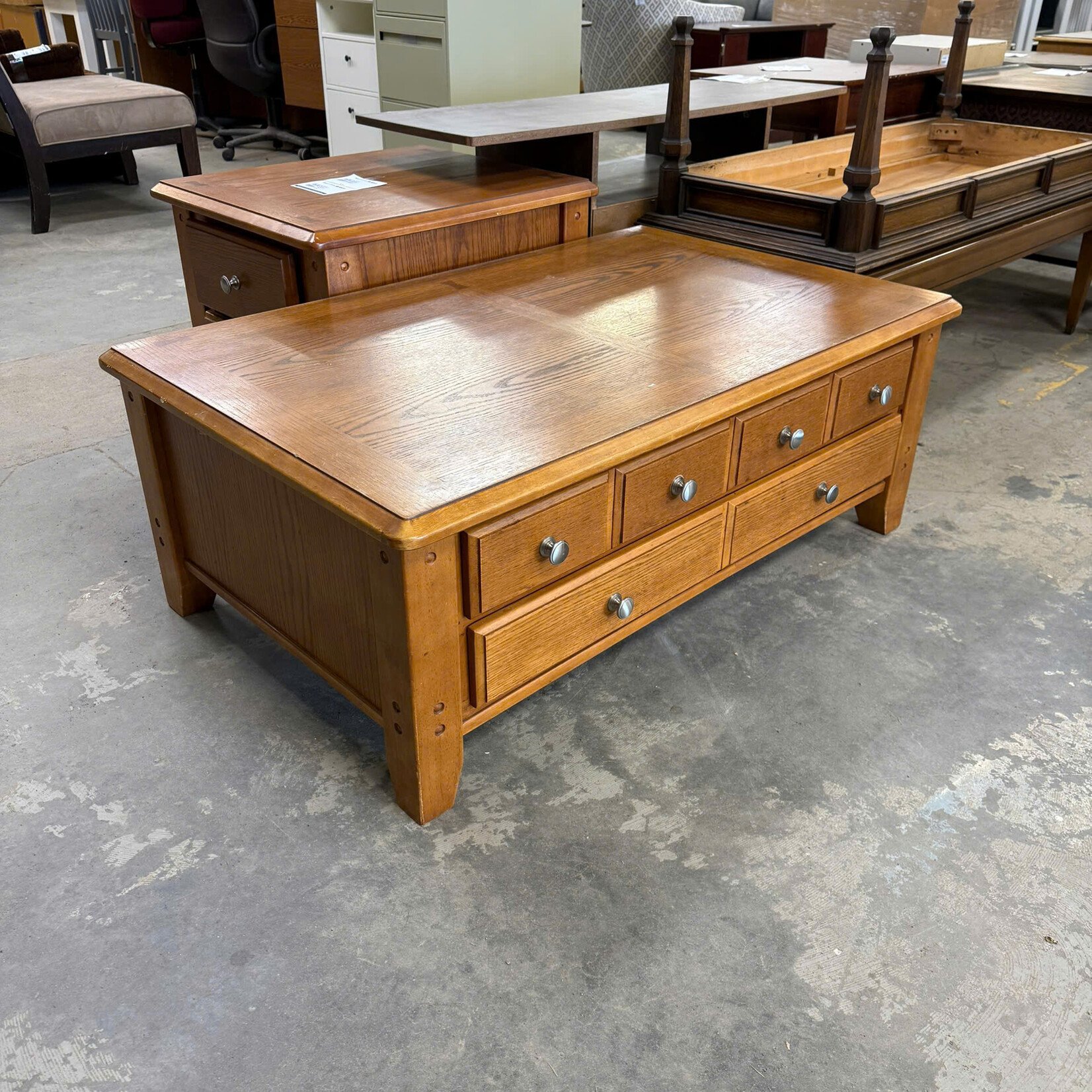 Pine 2-Drawer Coffee Table