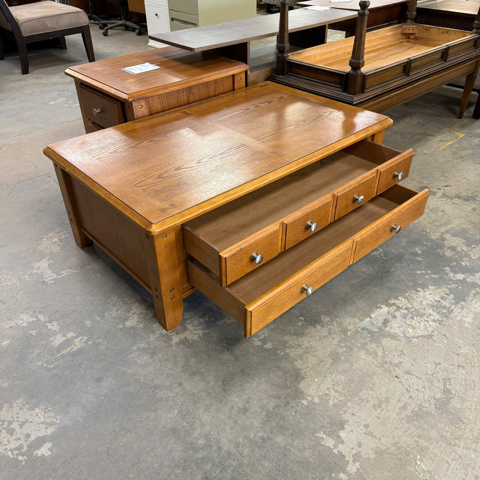 Pine 2-Drawer Coffee Table