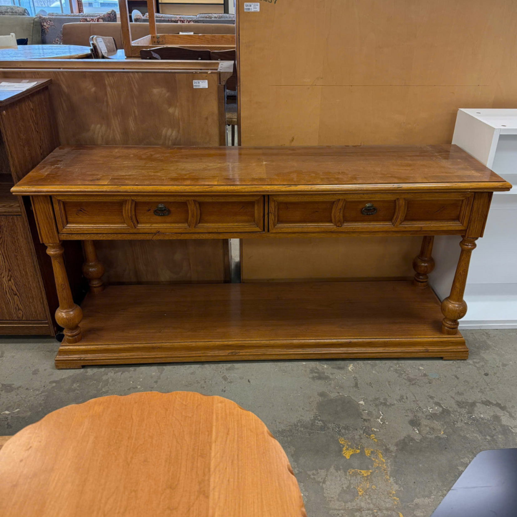 Console Table w/ 4 Post Base