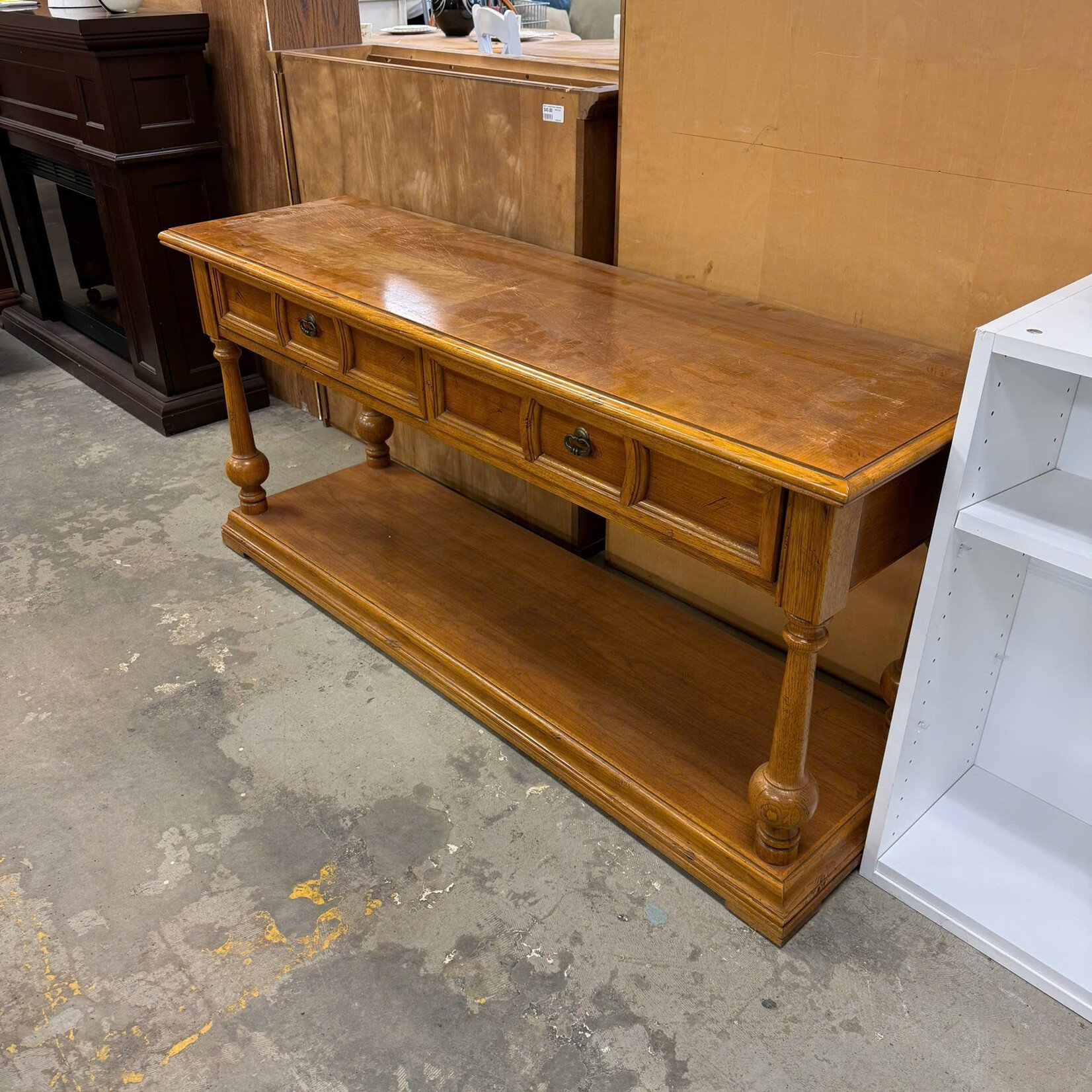 Console Table w/ 4 Post Base