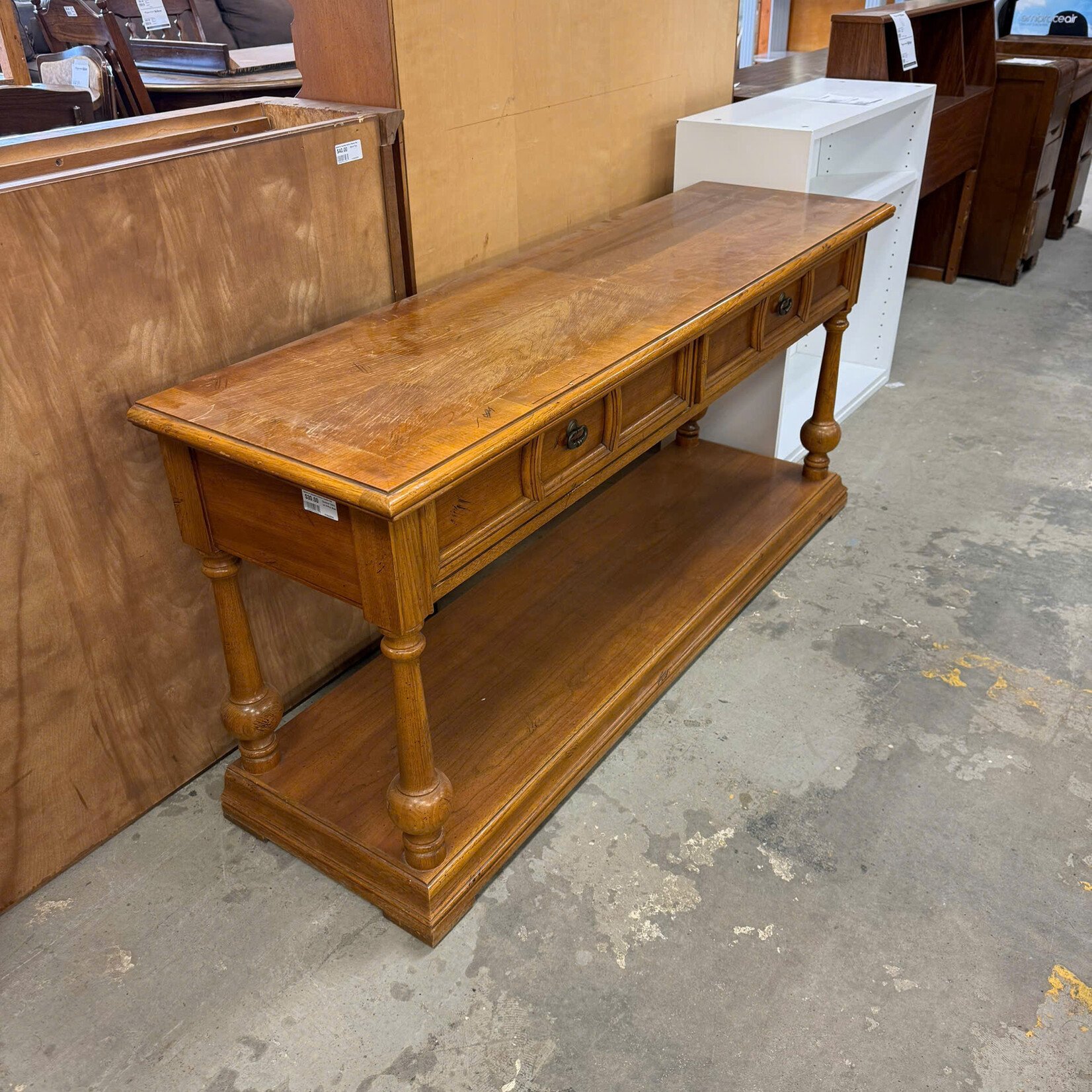 Console Table w/ 4 Post Base