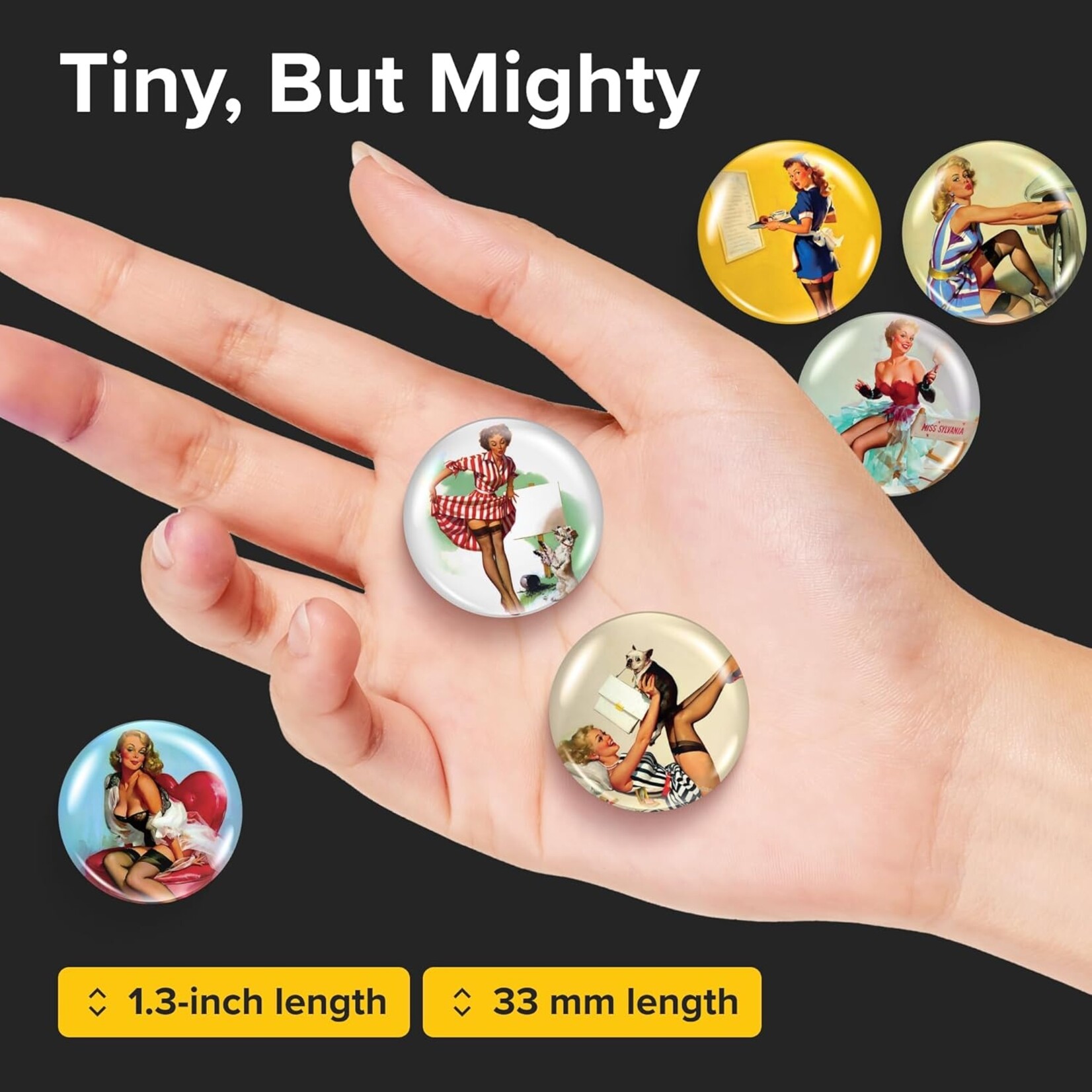 12Pcs Glass Fridge Magnets 