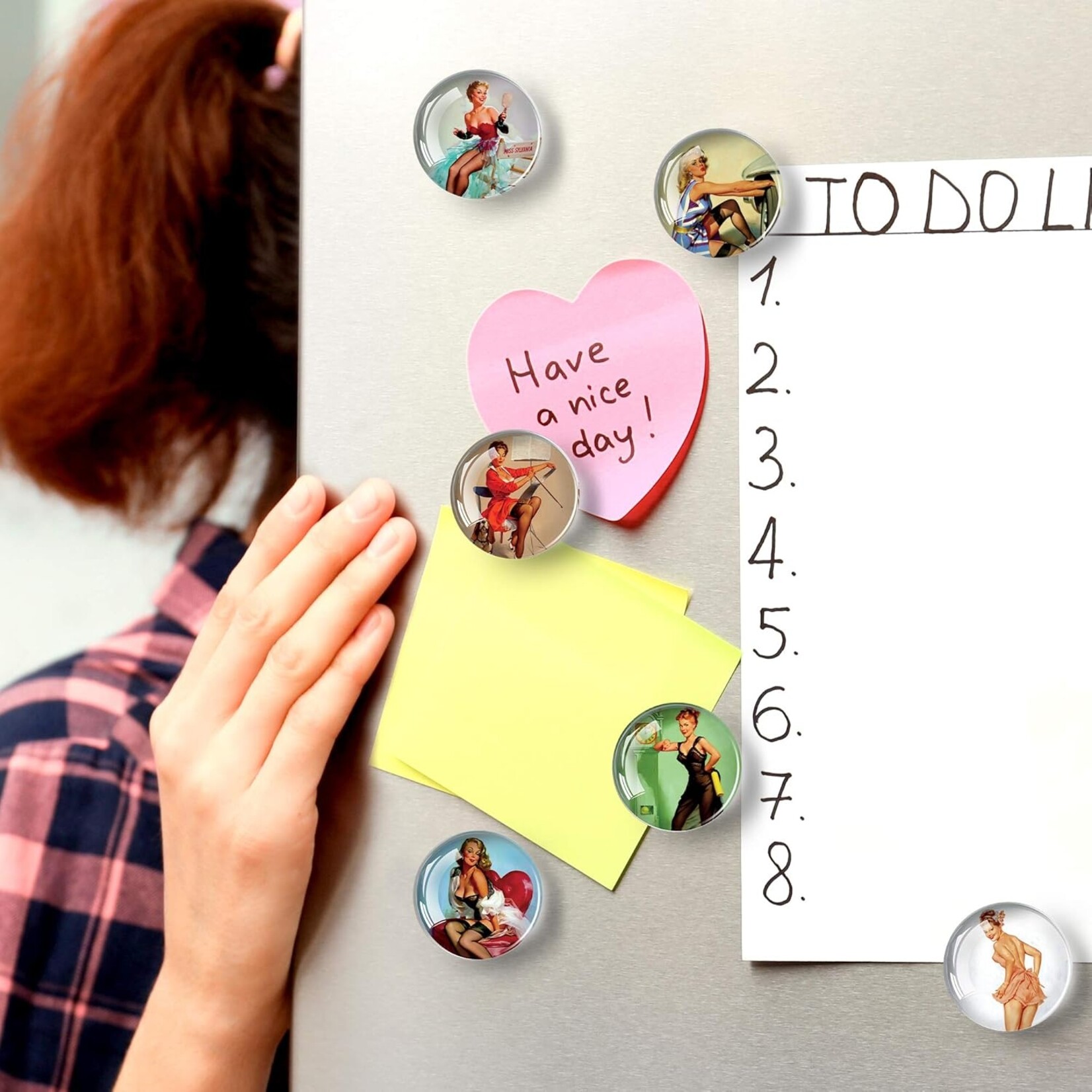 12Pcs Glass Fridge Magnets 