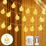 20ft 60 LED Crystal Globe String Light