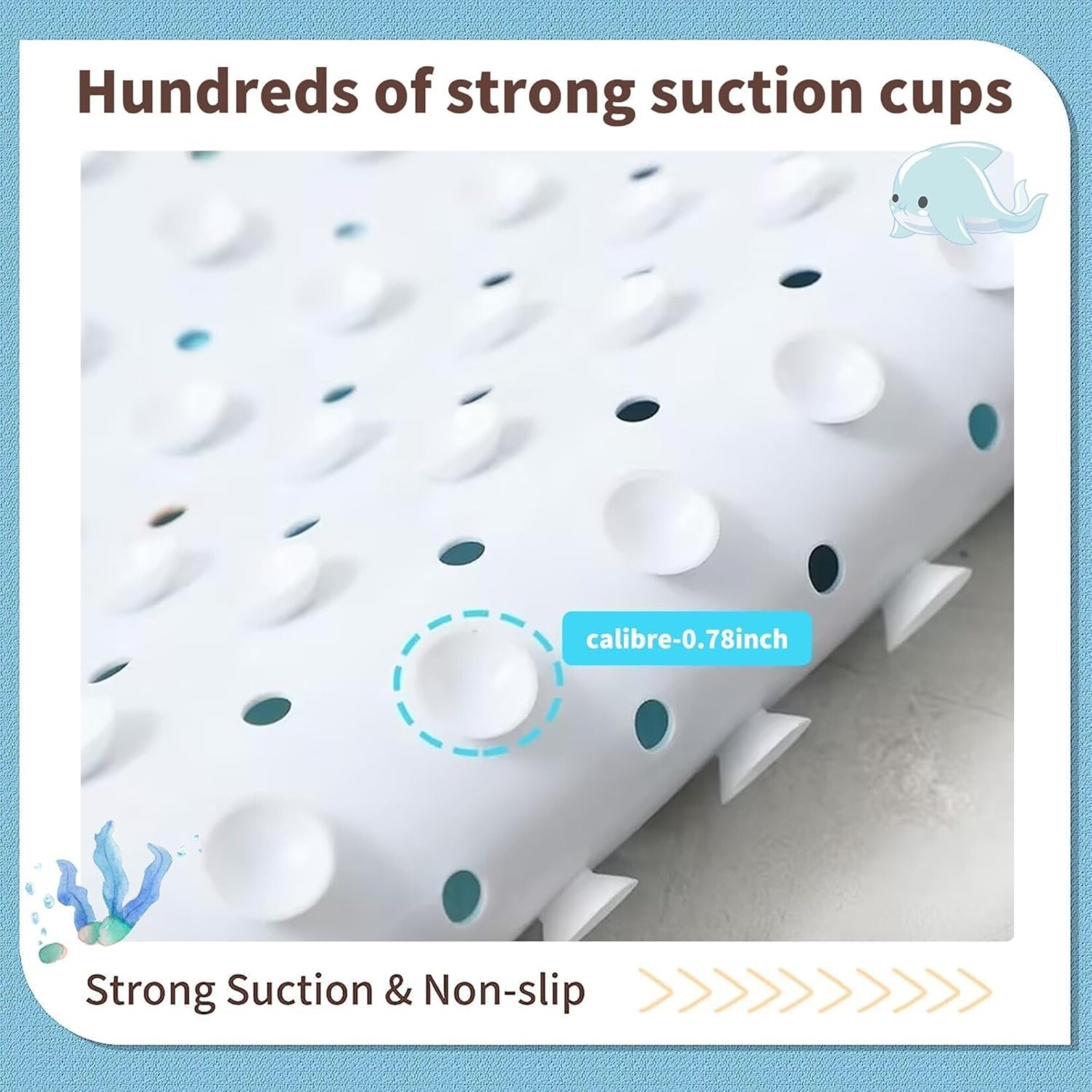 Nonslip Kid Bath Mat 40X16