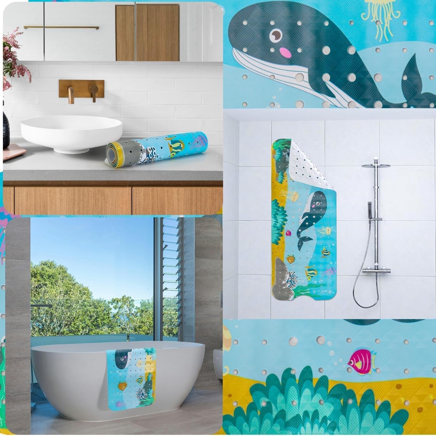 Nonslip Kid Bath Mat 40X16