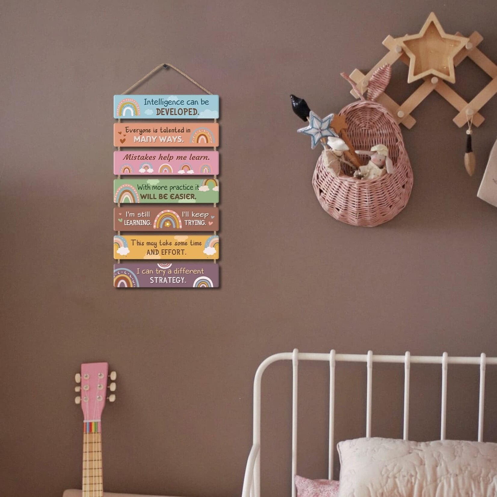 Colorful Rainbow Wood Decor