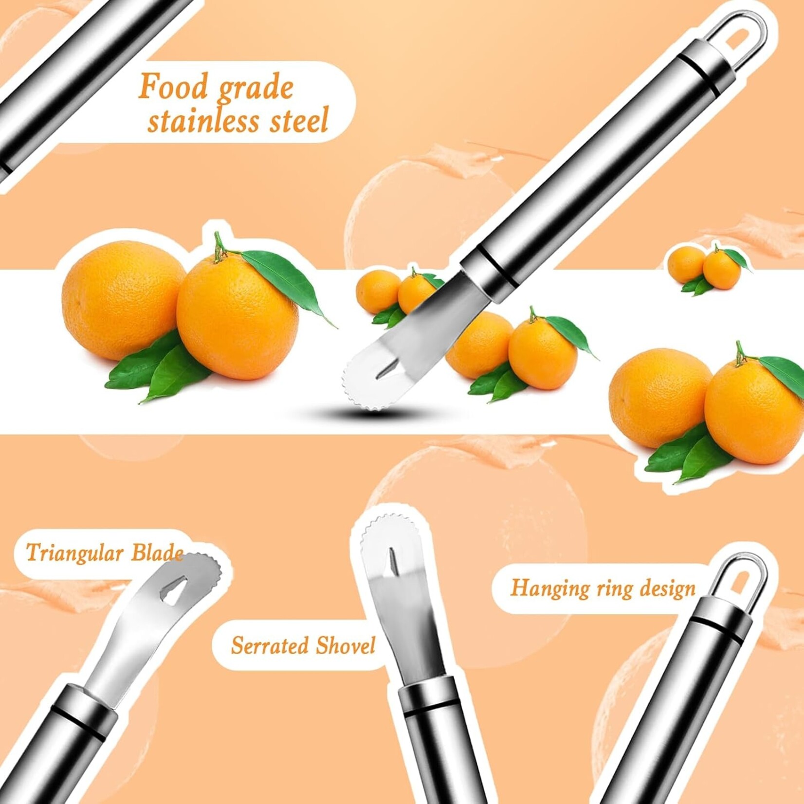 Stainless Steel Citrus Peeler Tool
