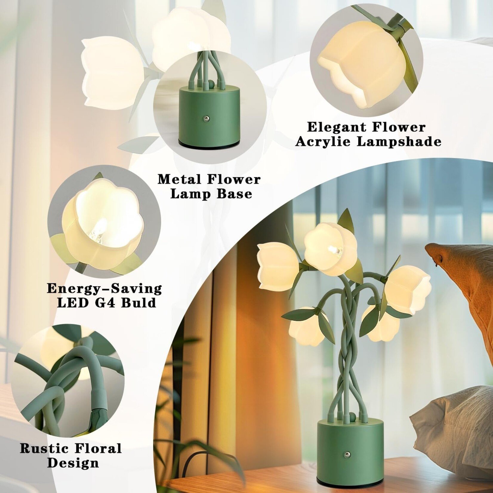 Lily of The Valley Table Lamp