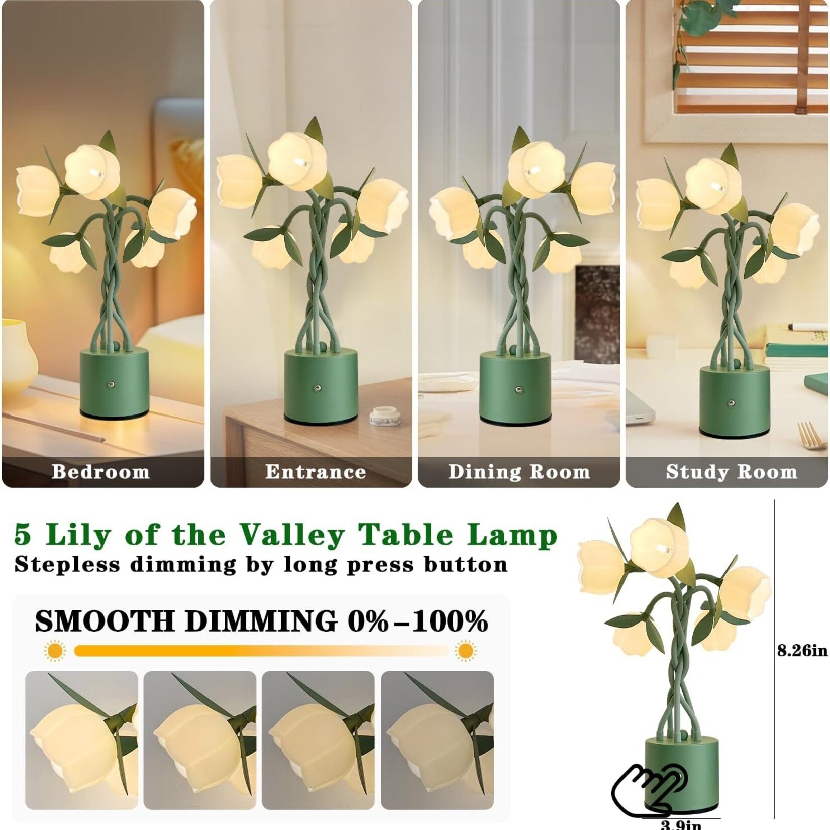 Lily of The Valley Table Lamp