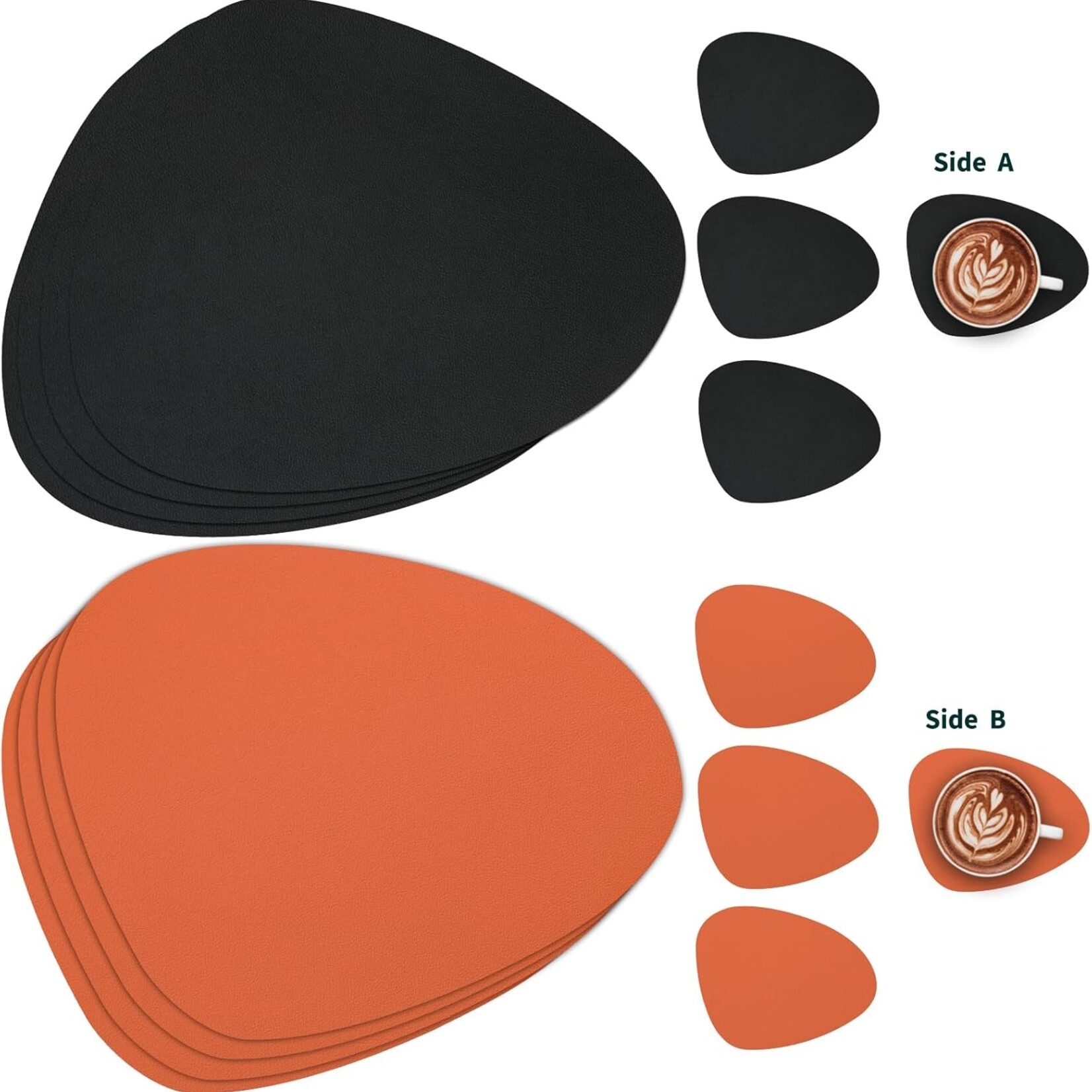 4Pcs Place Mats Sky Orange