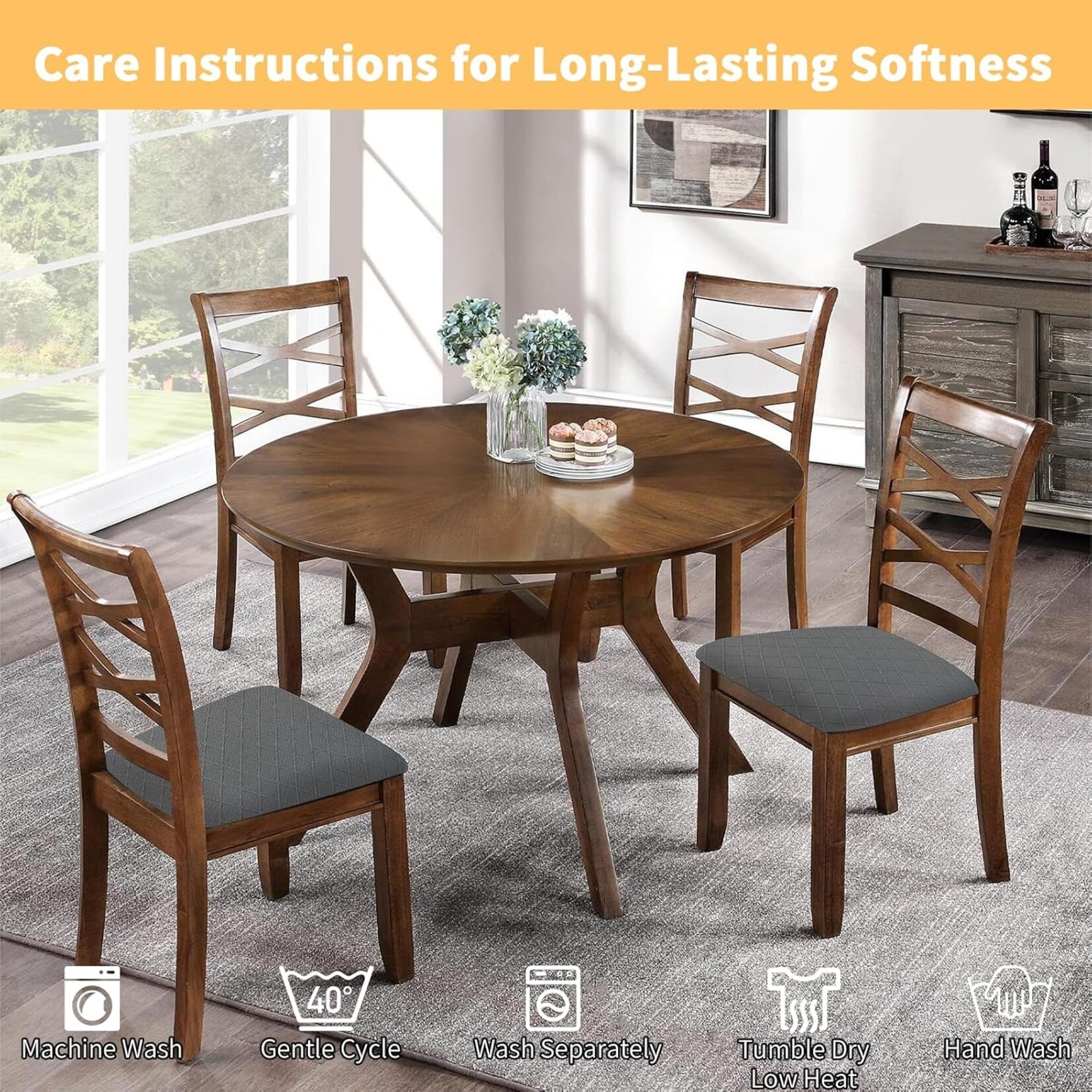 Chair Seat Covers 4 Pcs