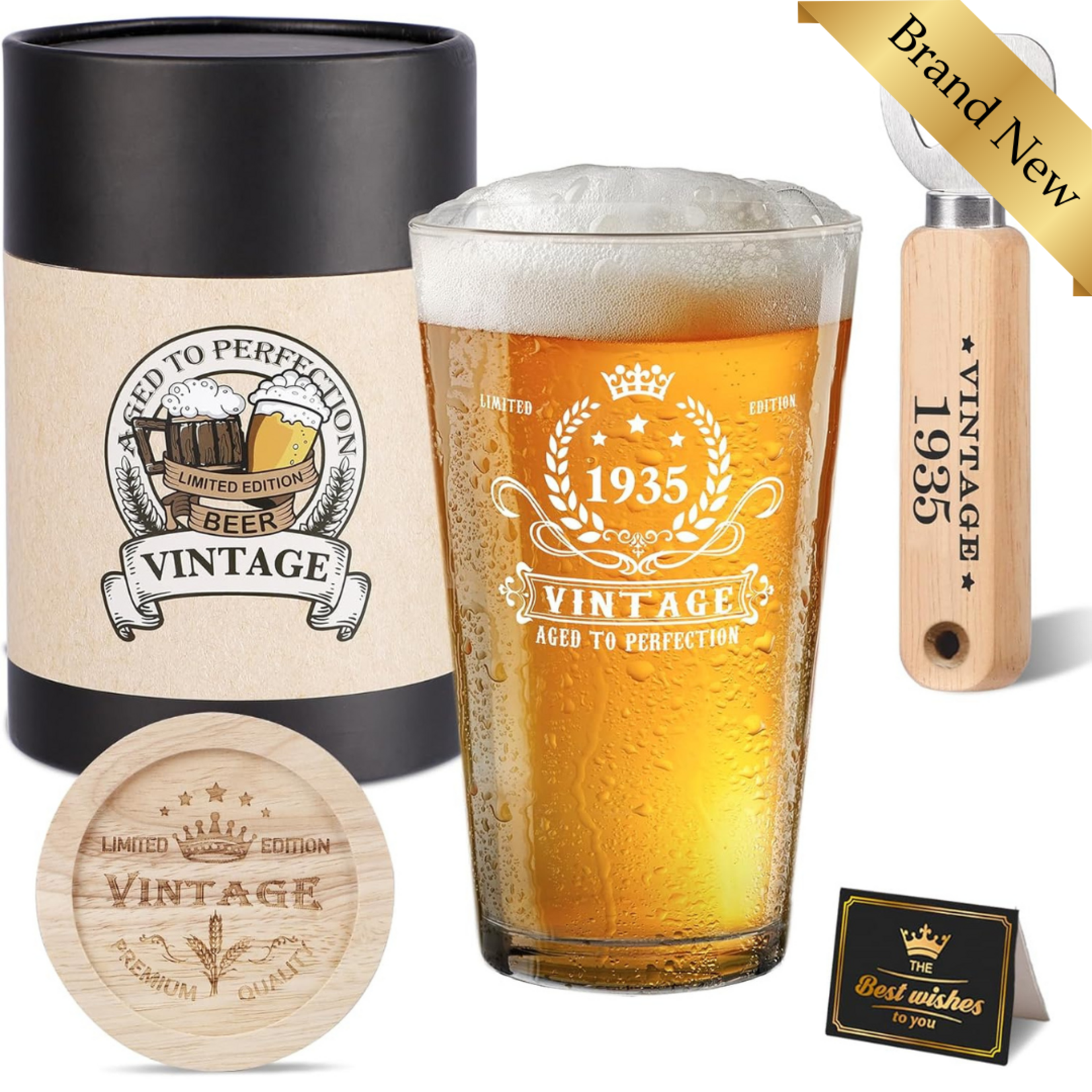 Vintage 1935 Beer Glass Gift Box