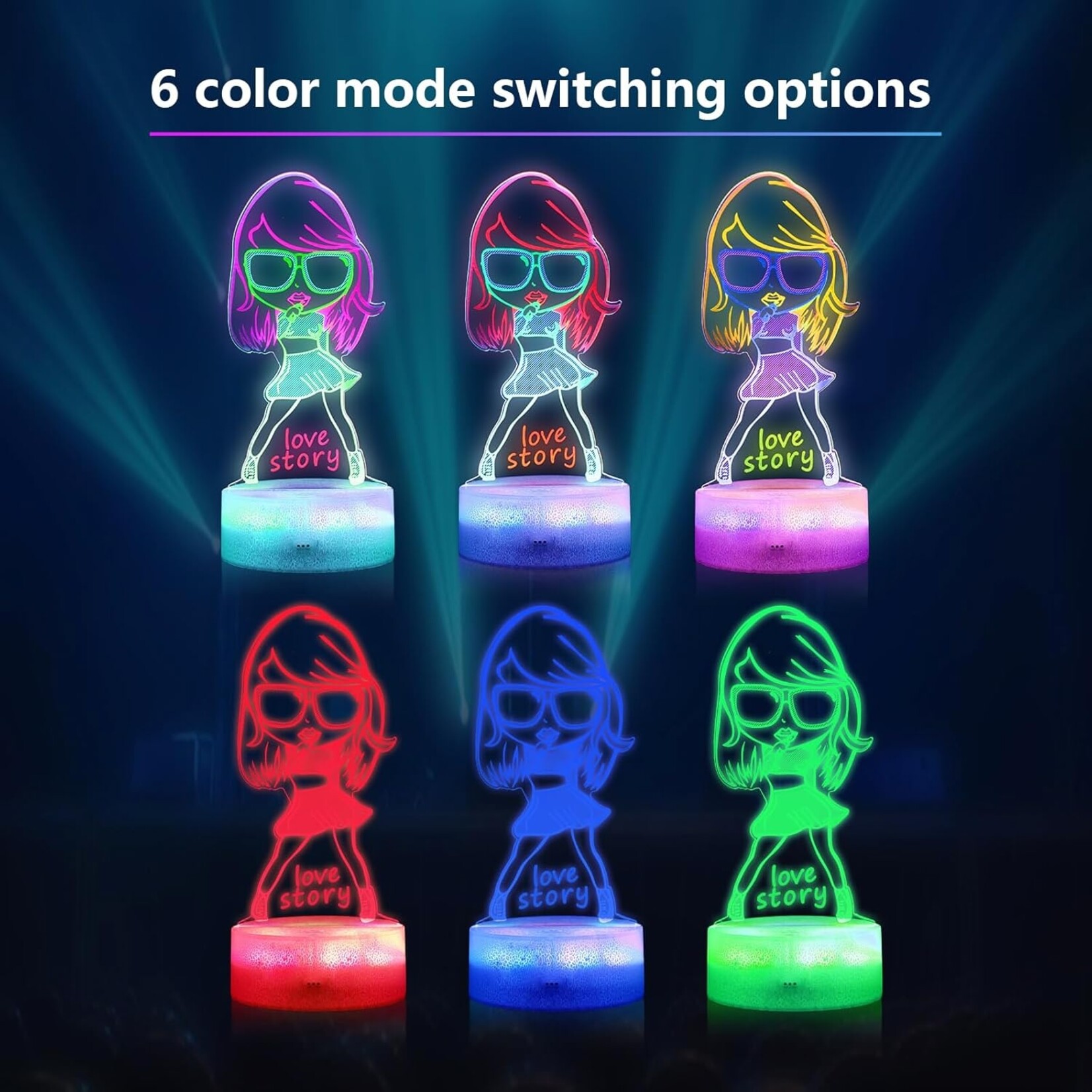 3D Singer Merch Lamp Night