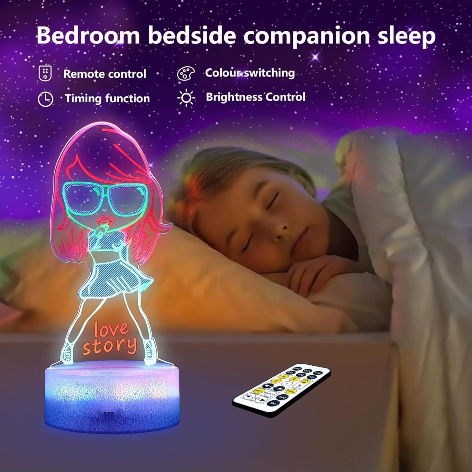 3D Singer Merch Lamp Night