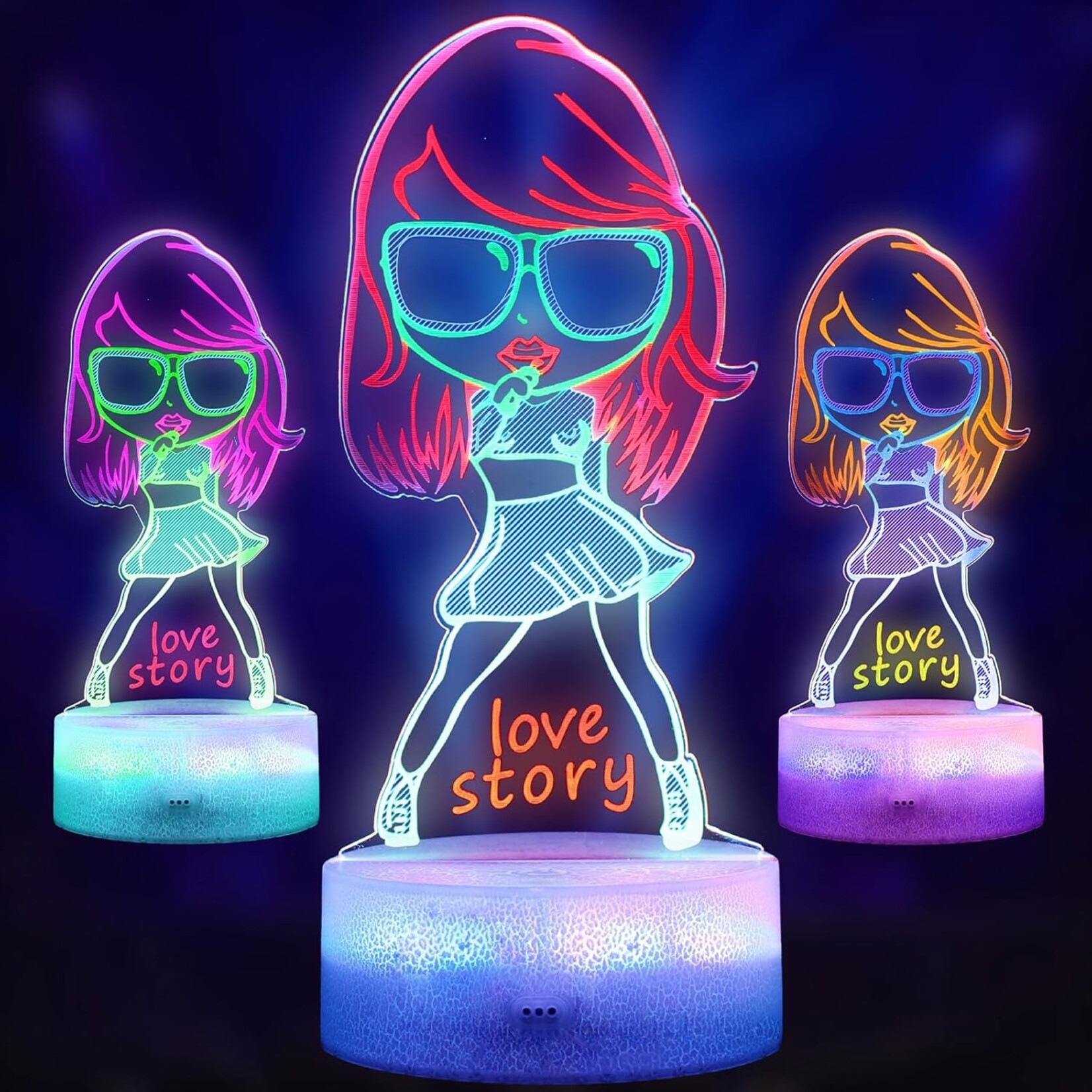 3D Singer Merch Lamp Night