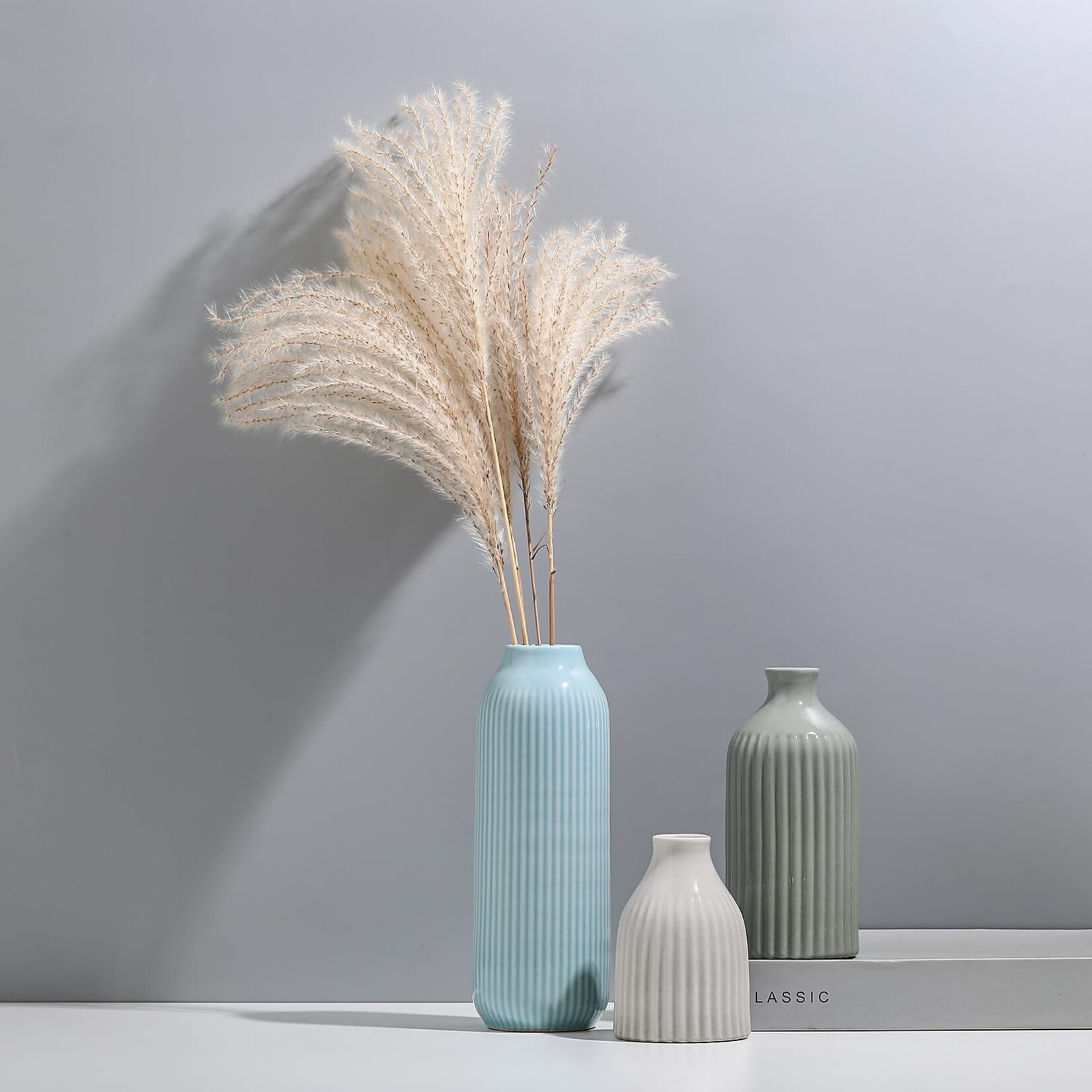 Ceramic Vase Set of 3 MultiColor