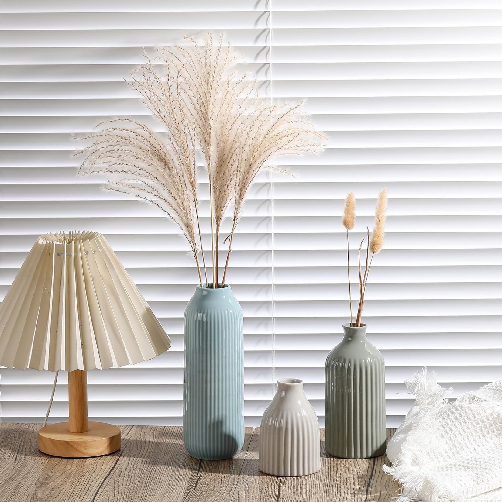 Ceramic Vase Set of 3 MultiColor