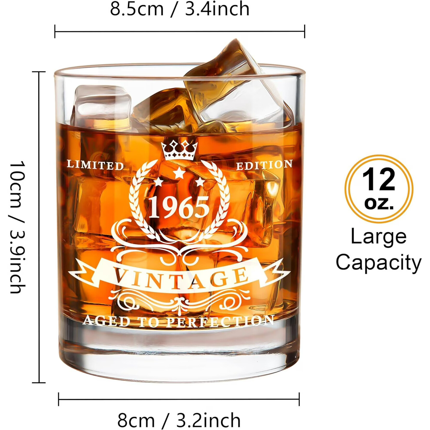 12oz 1965 Whiskey Glass Gift Box