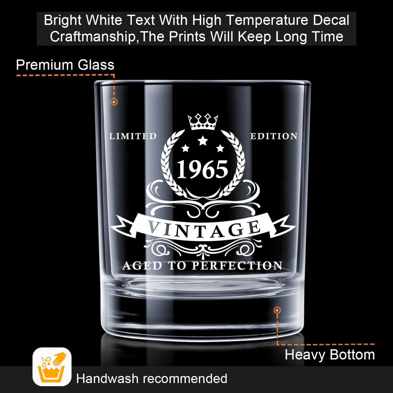 12oz 1965 Whiskey Glass Gift Box