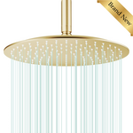 Round Shower Head Brushed Gold 12"