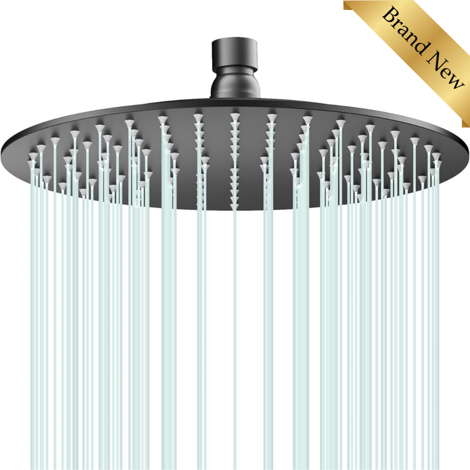 Round Shower Head Matte Black 10"