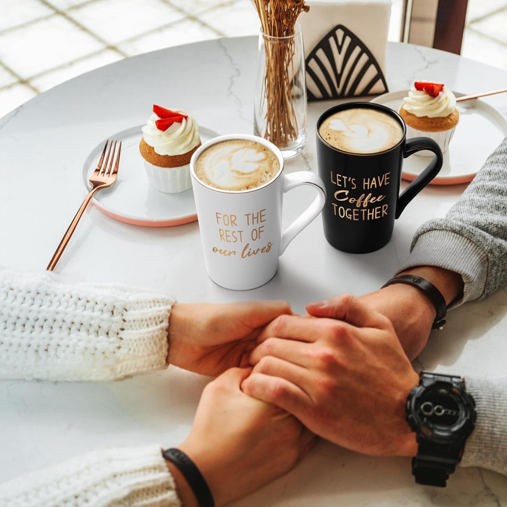 B&W Coffee Together Wedding Gift Set