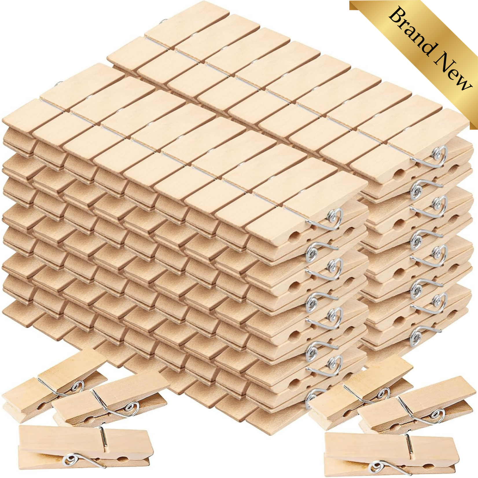 150Pcs Wooden Clothes Pins