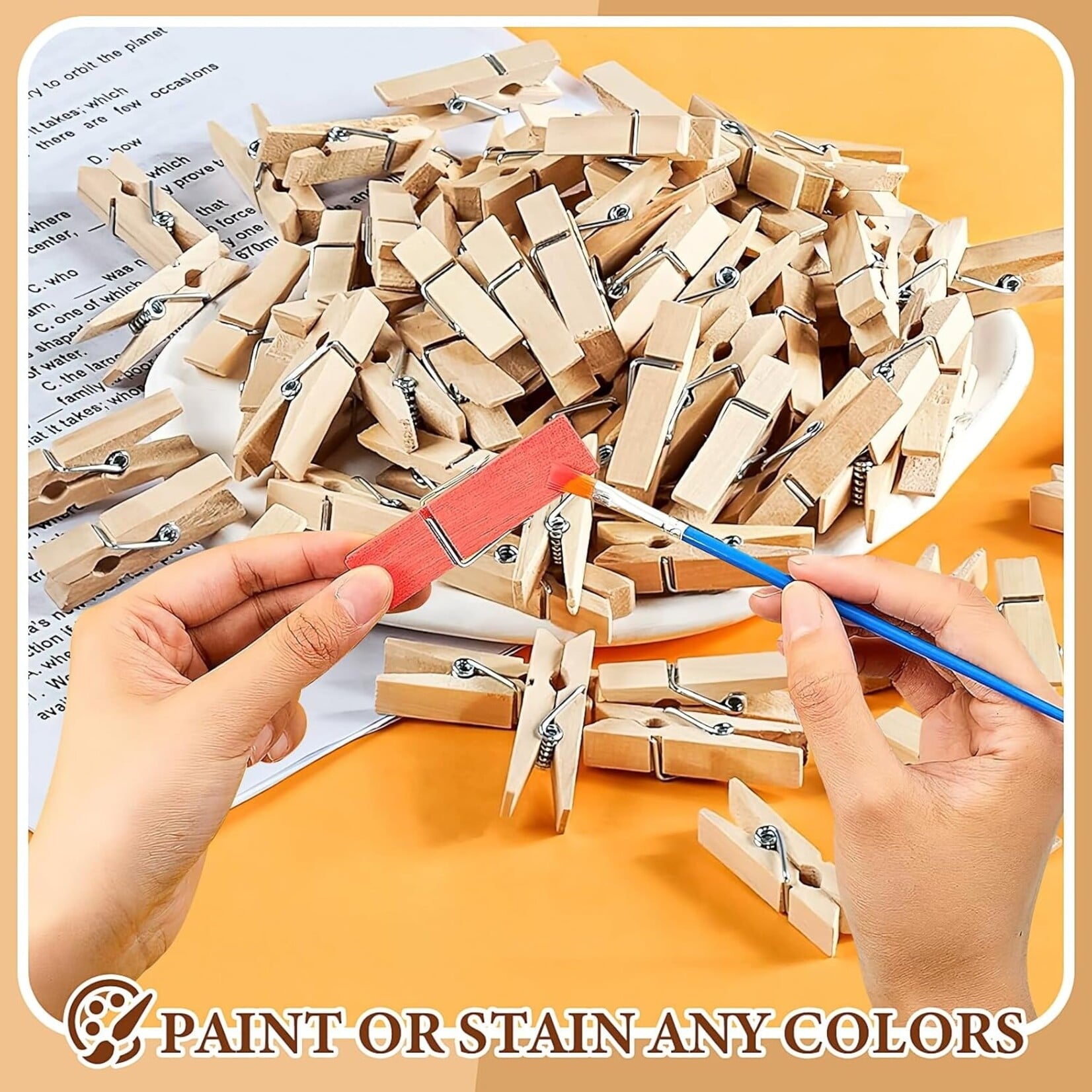 150Pcs Wooden Clothes Pins