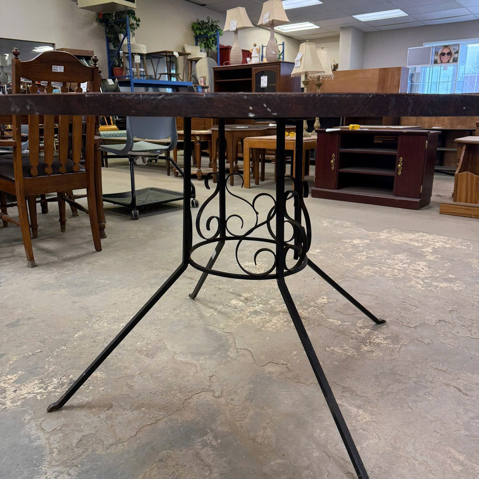 Round Brown Table