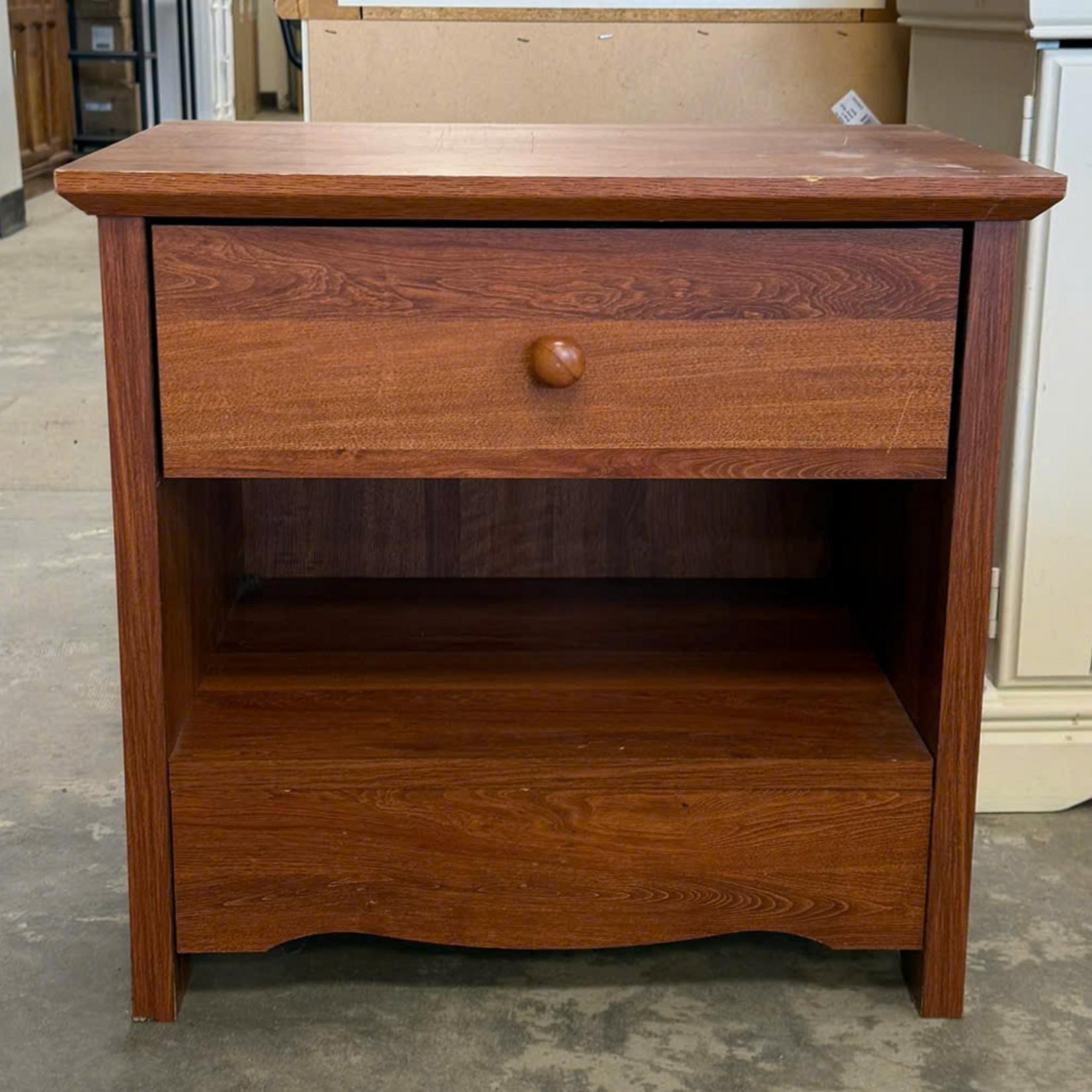 1 Drawer Faux Wood Nightstand