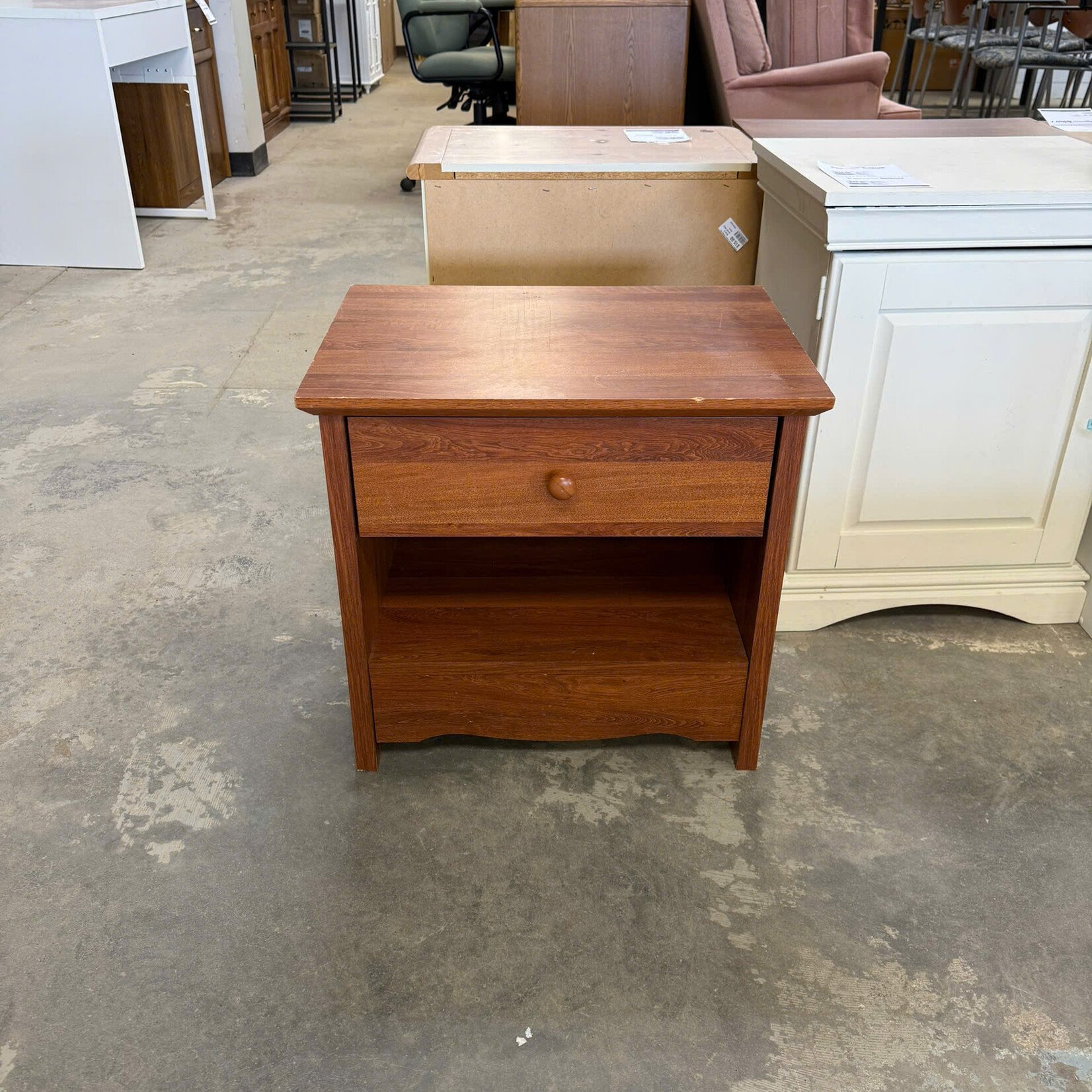 1 Drawer Faux Wood Nightstand