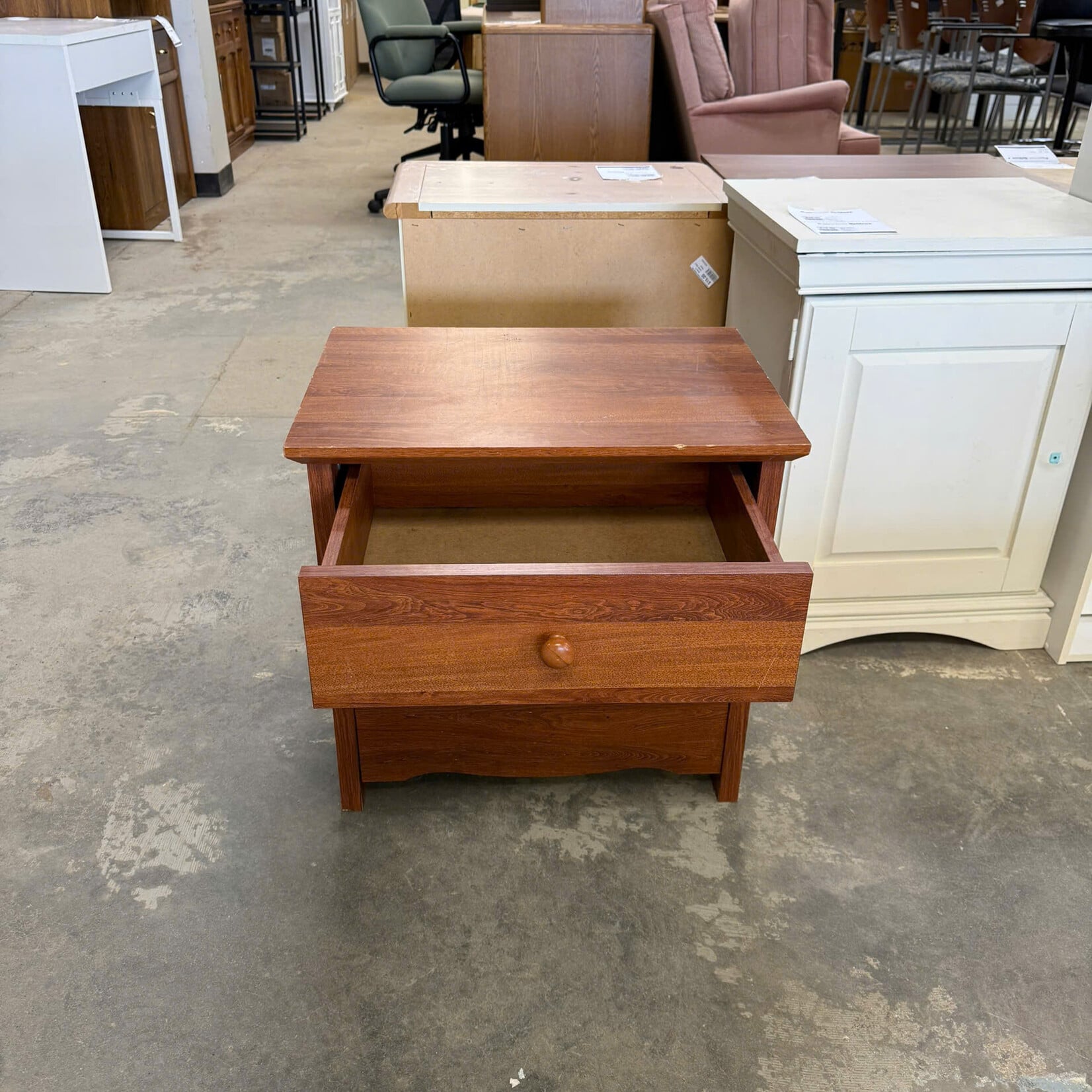 1 Drawer Faux Wood Nightstand