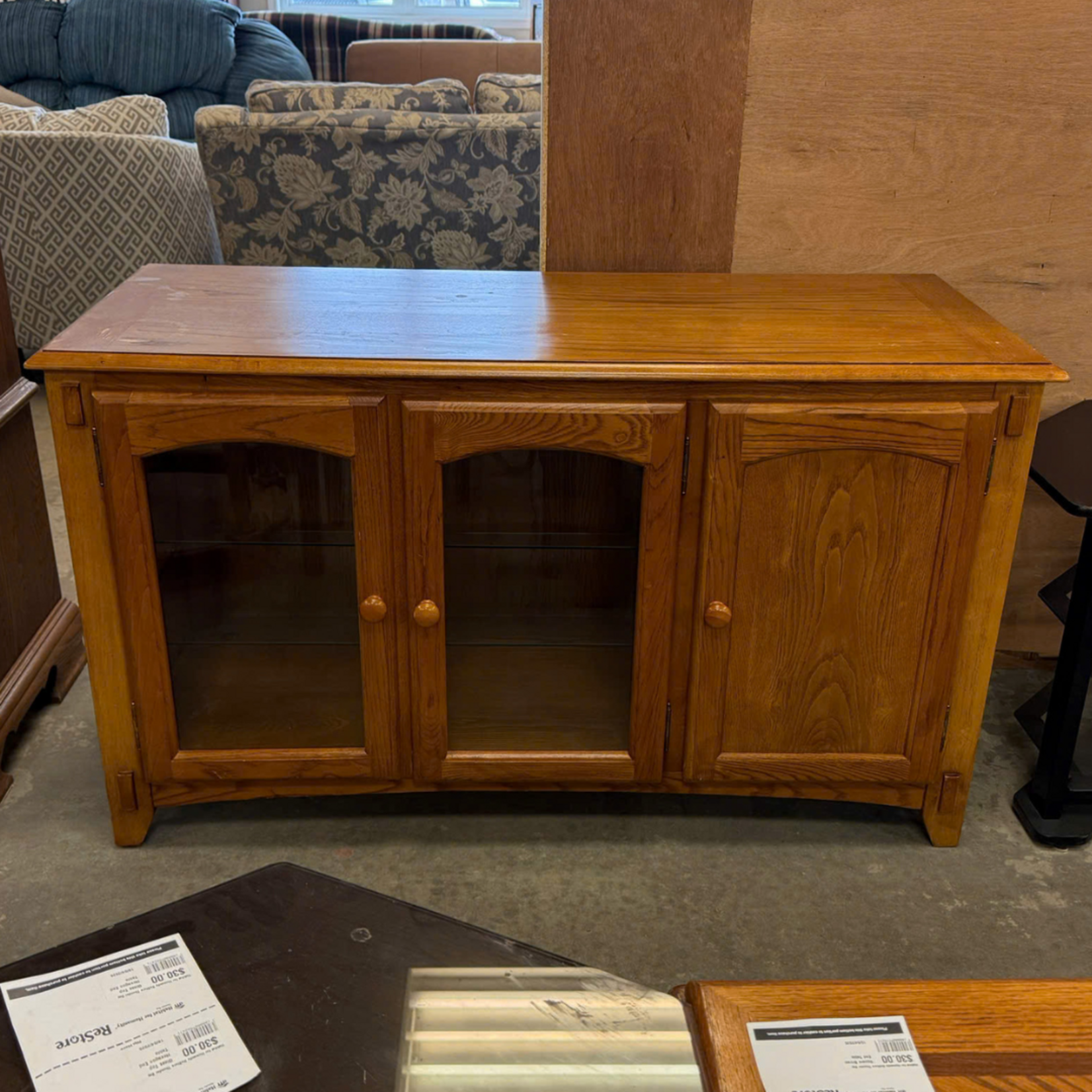 Glass Door TV Stand