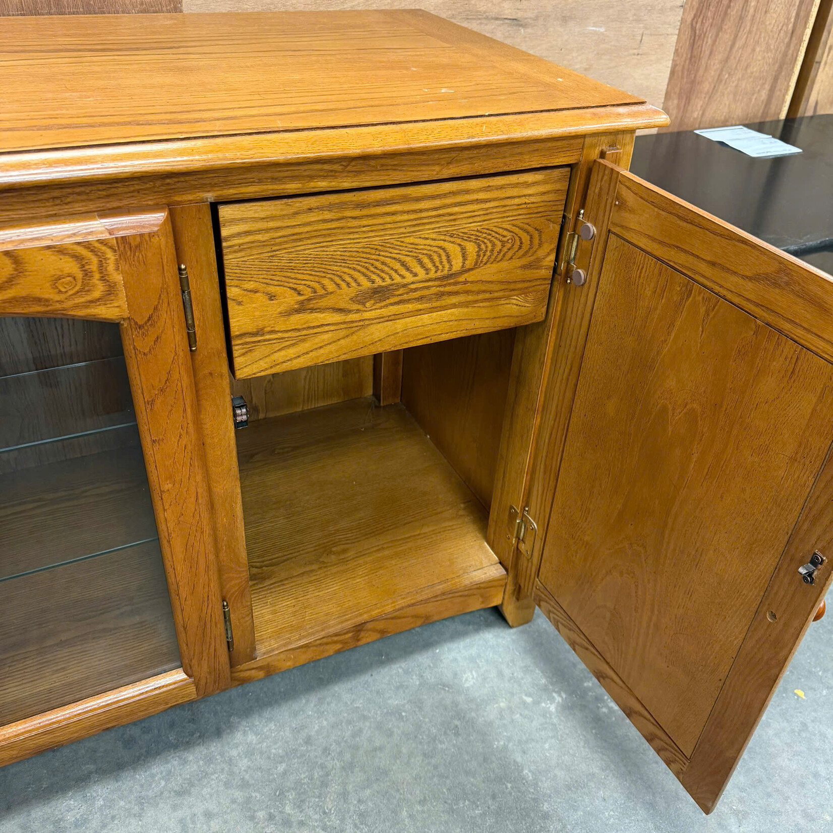 Glass Door TV Stand